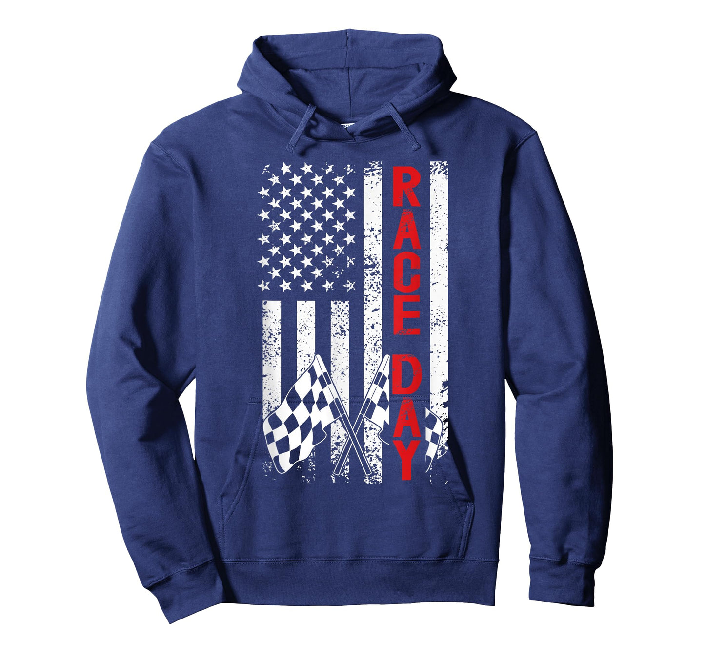 Race Day US Flag Checkered Flag Car Racing Day Race Days T-Shirt