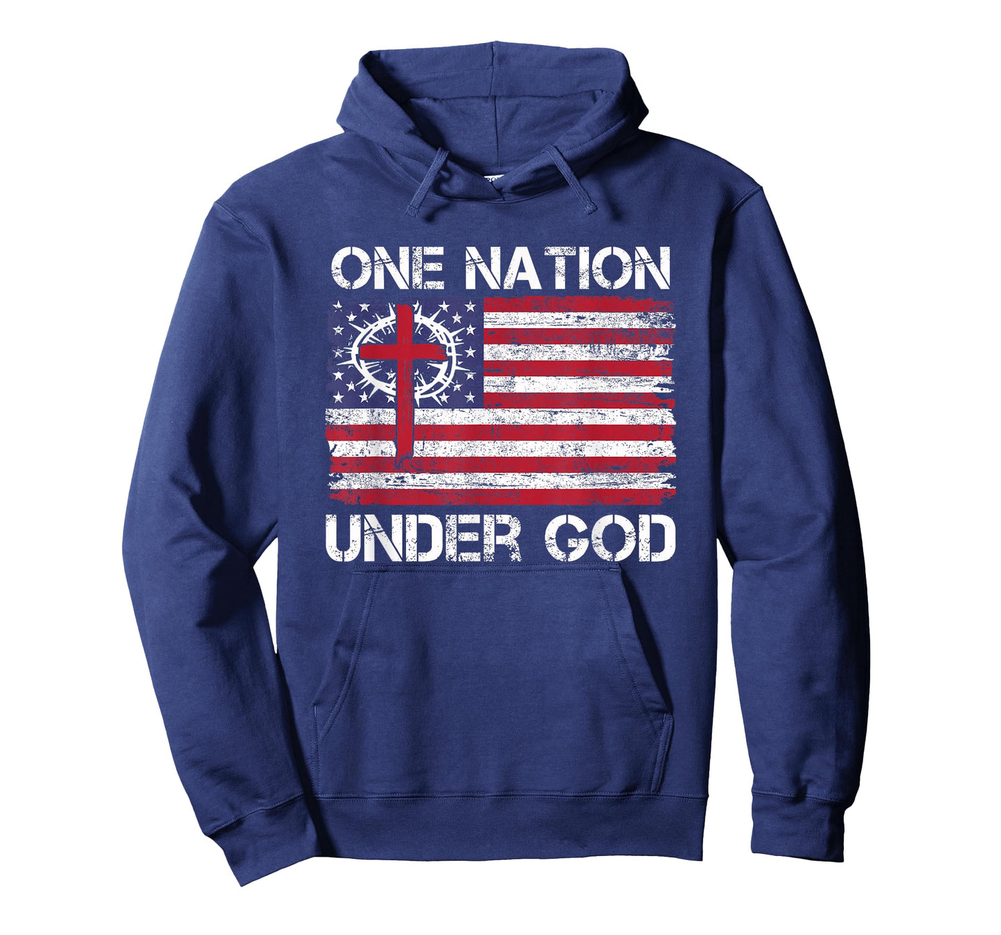 One Nation Under God Jesus USA Flag Christian 4th of July T-Shirt