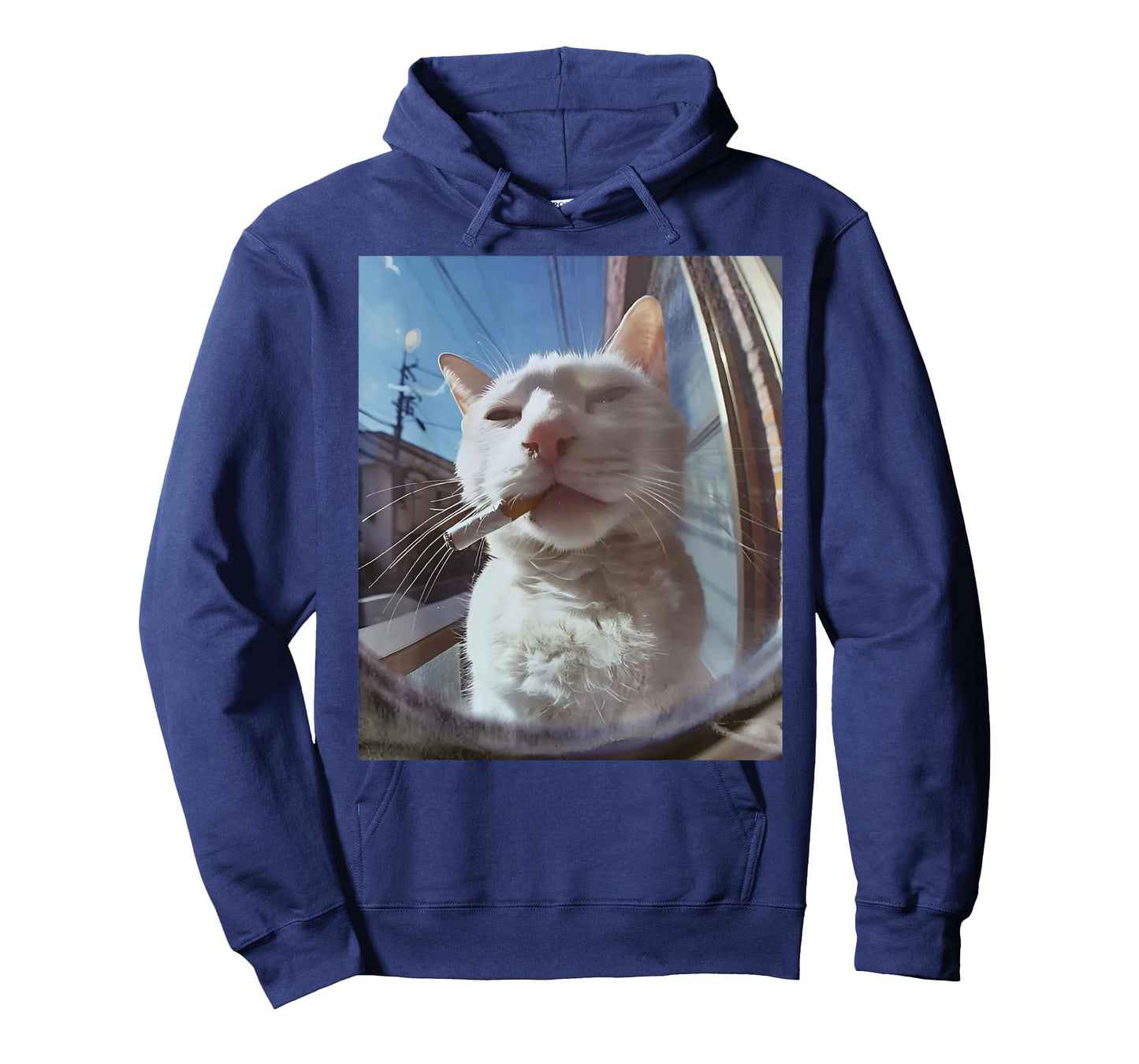 Funny Smoking Cat Meme T-Shirt for Men Women