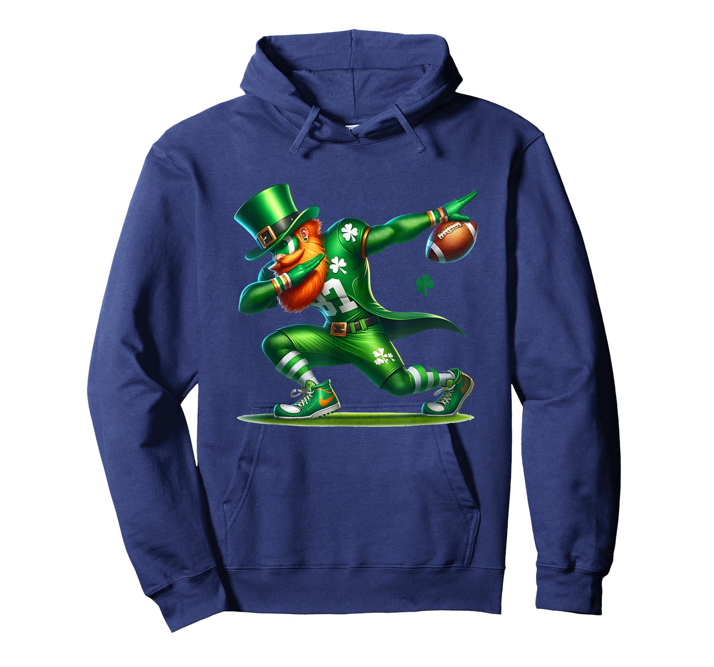 Dabbing Leprechaun Football St Patricks Day Boys Men Sports T-Shirt