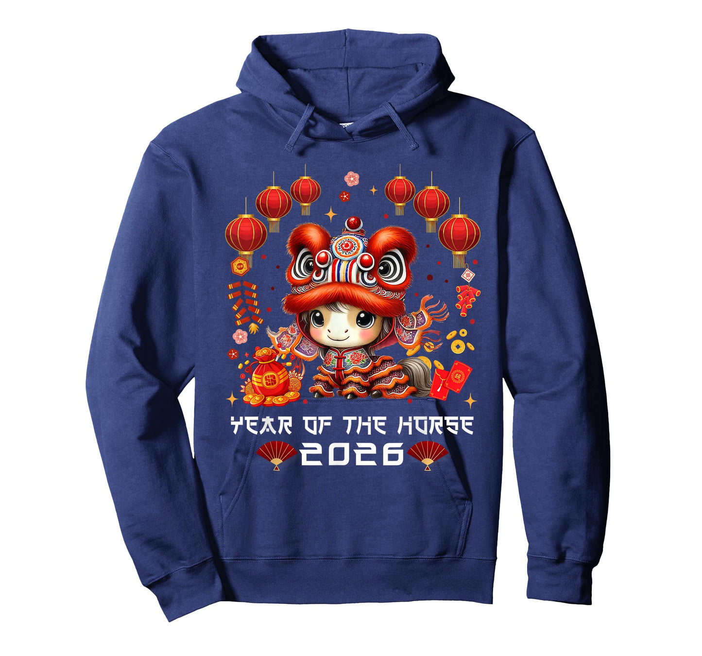 Year of The Horse Chinese Zodiac Lunar New Year Lion Dance T-Shirt