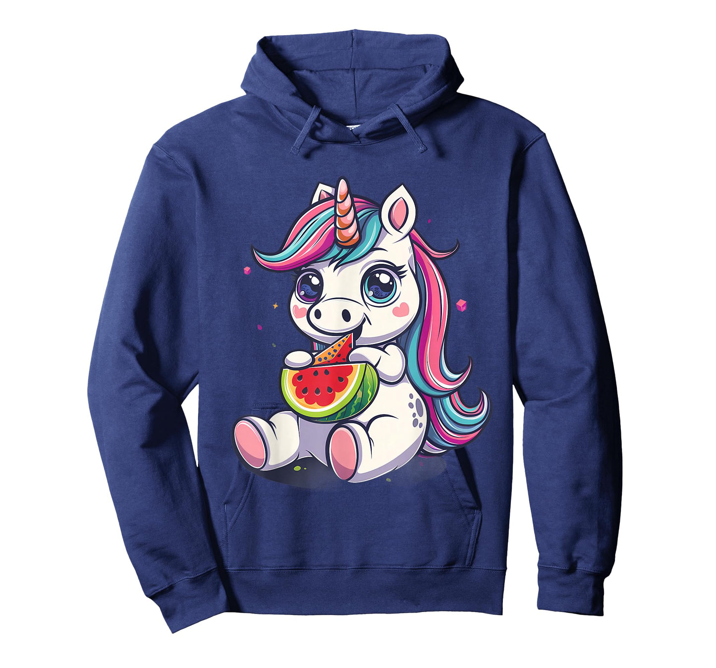 Watermelon Unicorn Watermelon Fruit Animal Art Drawing Motif T-Shirt