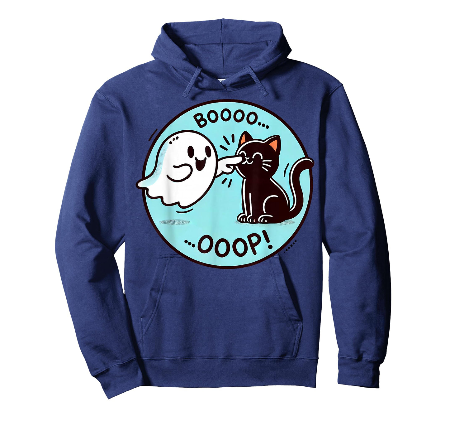 Funny Halloween Ghost Black Cat Boop Easy Lazy Costume T-Shirt