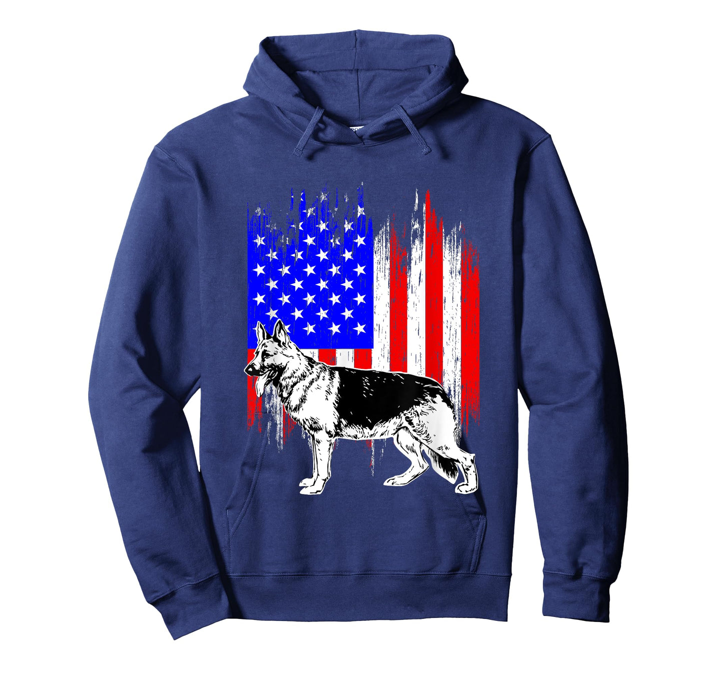Patriotic German Shepherd American Flag Dog Lover Gift T-Shirt