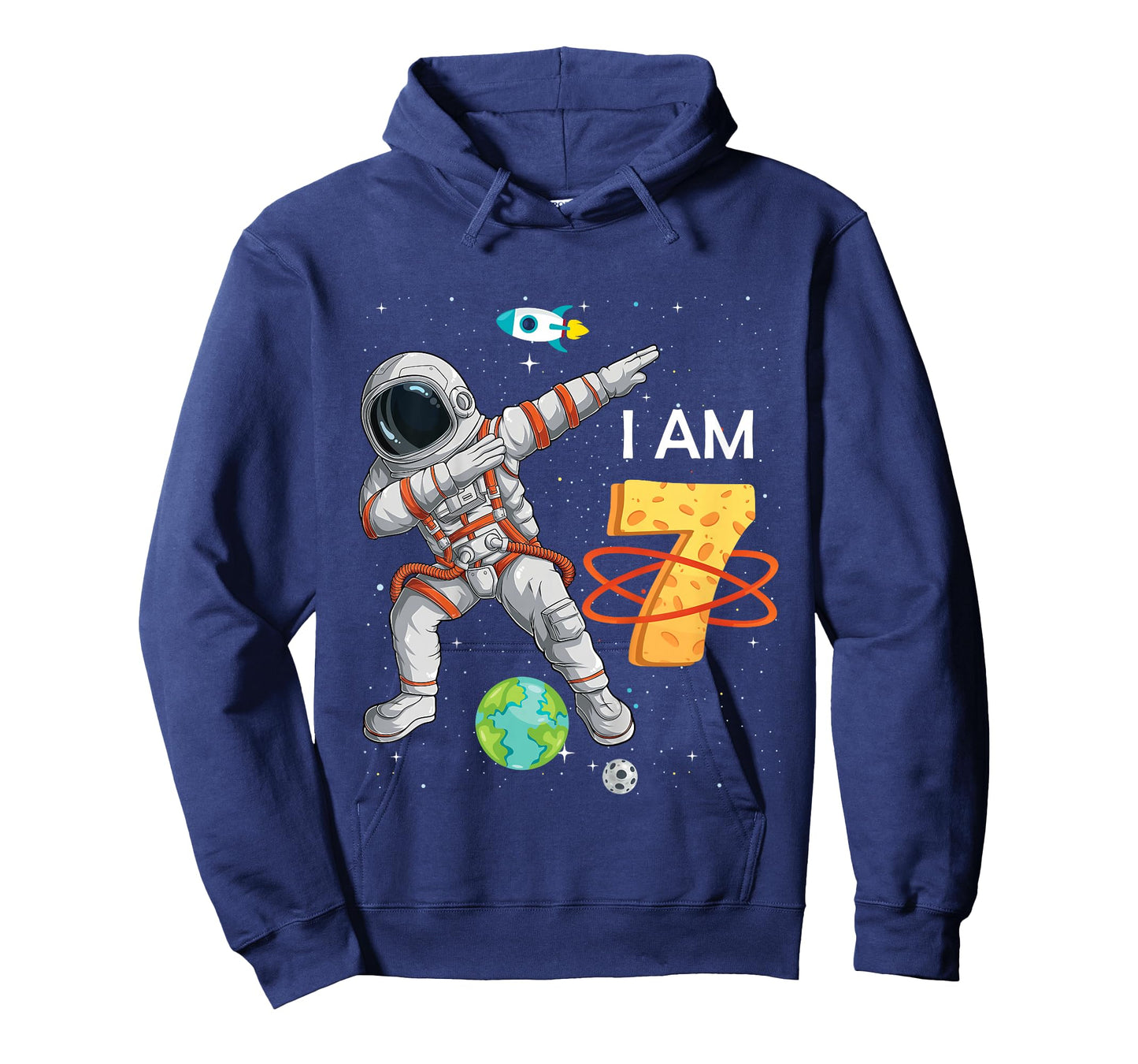 Kids Kids 7 Years Old Birthday Boy Astronaut Space 7th B-Day T-Shirt