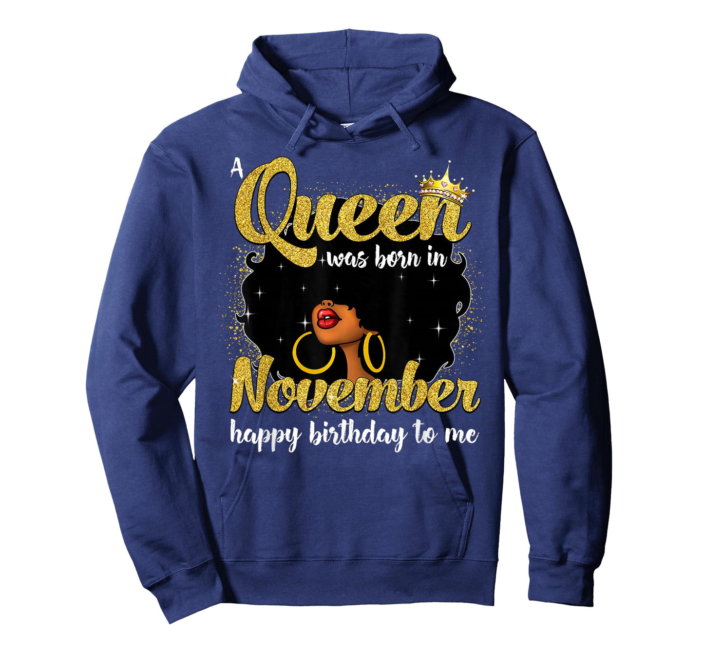 November Queen Afro Diva Natural Hair Black Woman Birthday T-Shirt
