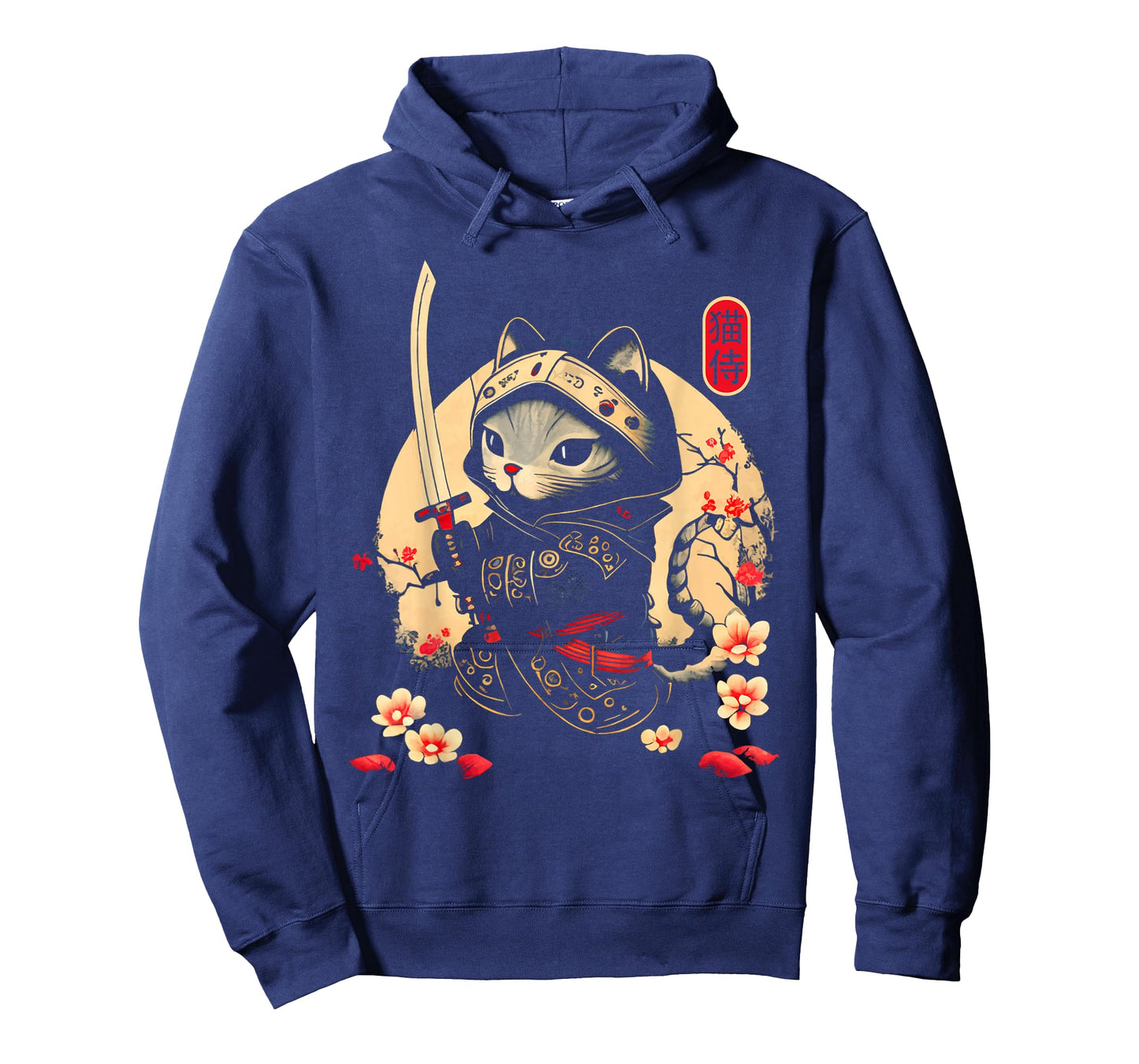 Japanese Samurai Cat Tattoo, Kawaii Ninja Cat T-Shirt
