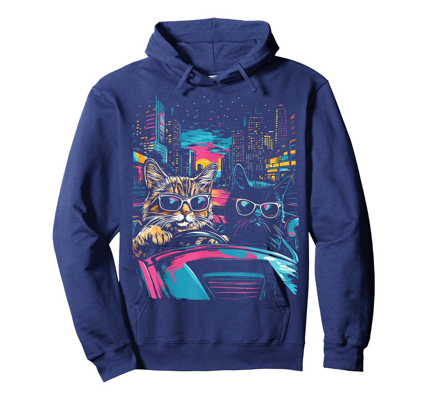 Funny Driving Cats โ Quirky Cat Car Art for Women, Men, Kids T-Shirt