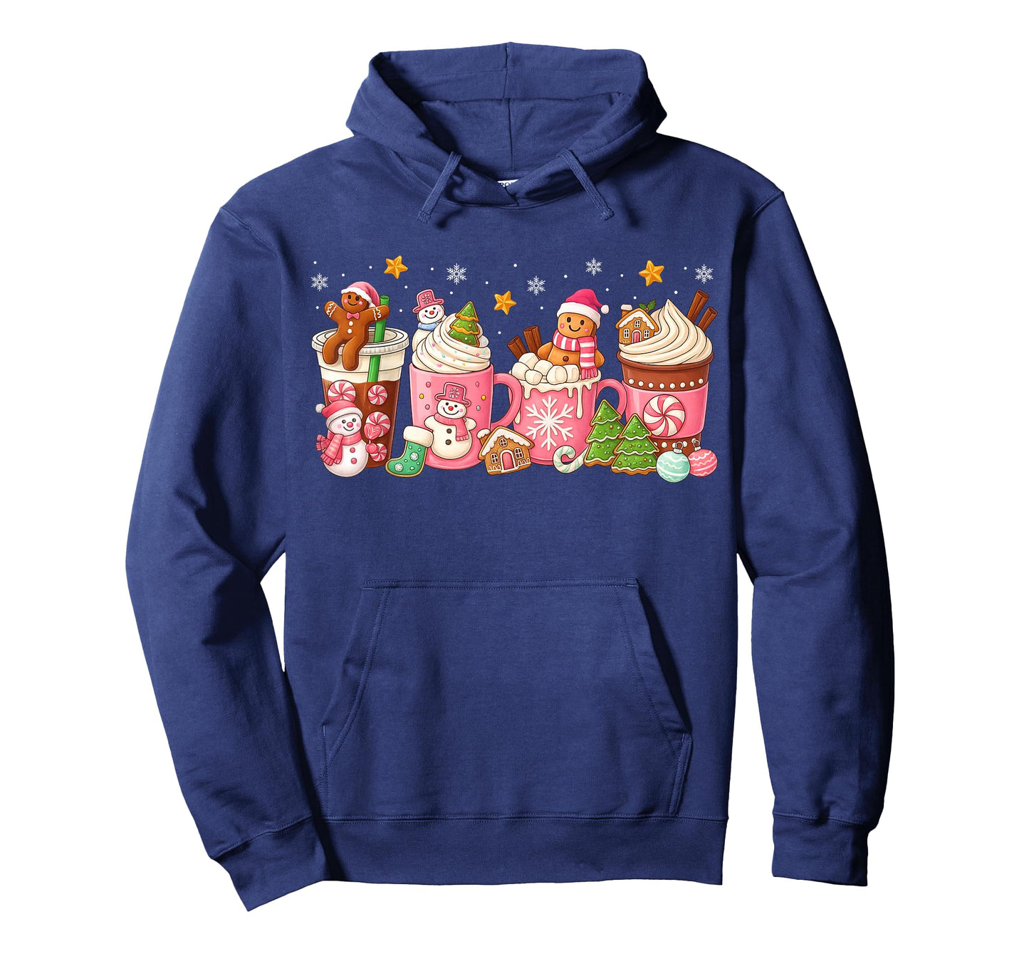 Pink Christmas Coffee Xmas Gingerbread Man Cookie Coffee T-Shirt