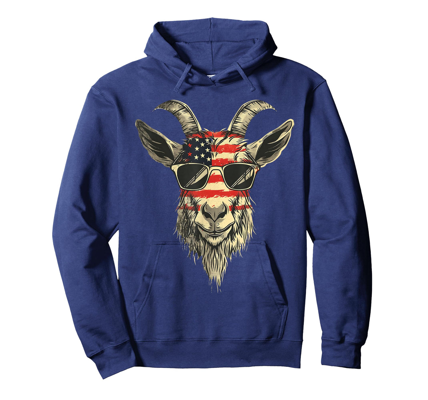 Cool Goat with Sunglasses and USA Flag T-Shirt