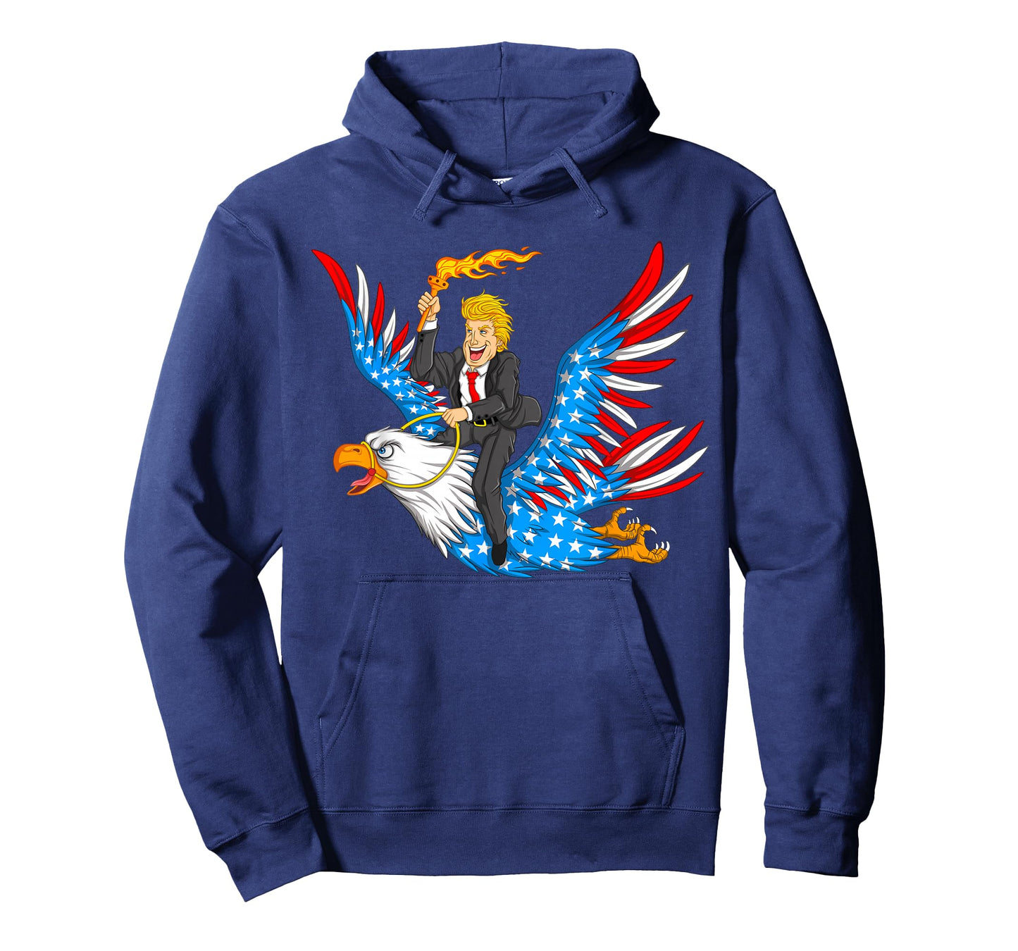 Trump On USA Eagle Cute US 4th Of July Funny American Gift T-Shirt for Women Kids Men
