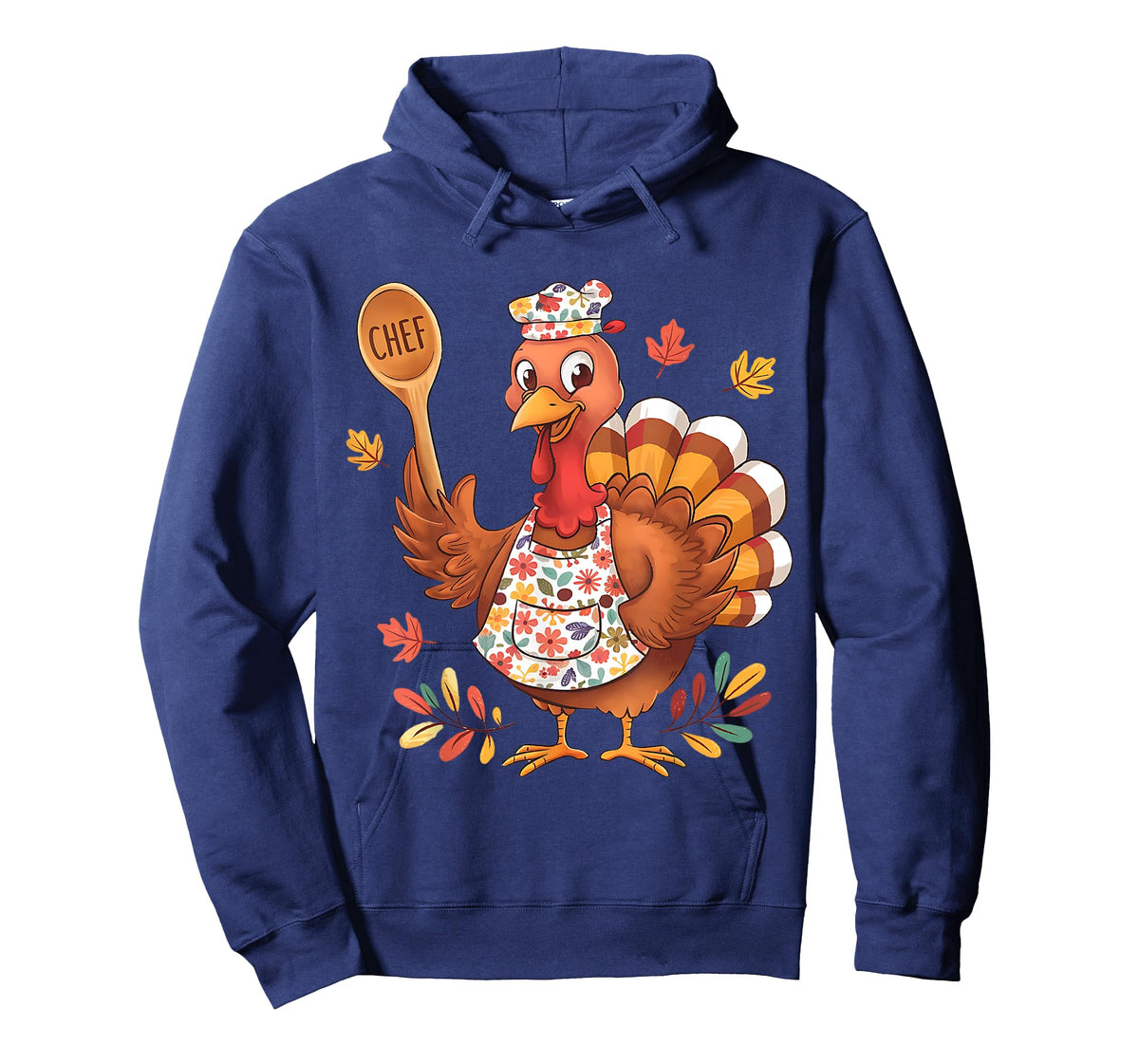 Funny Thanksgiving Chef Turkey Cute Fall Cooking Design T-Shirt