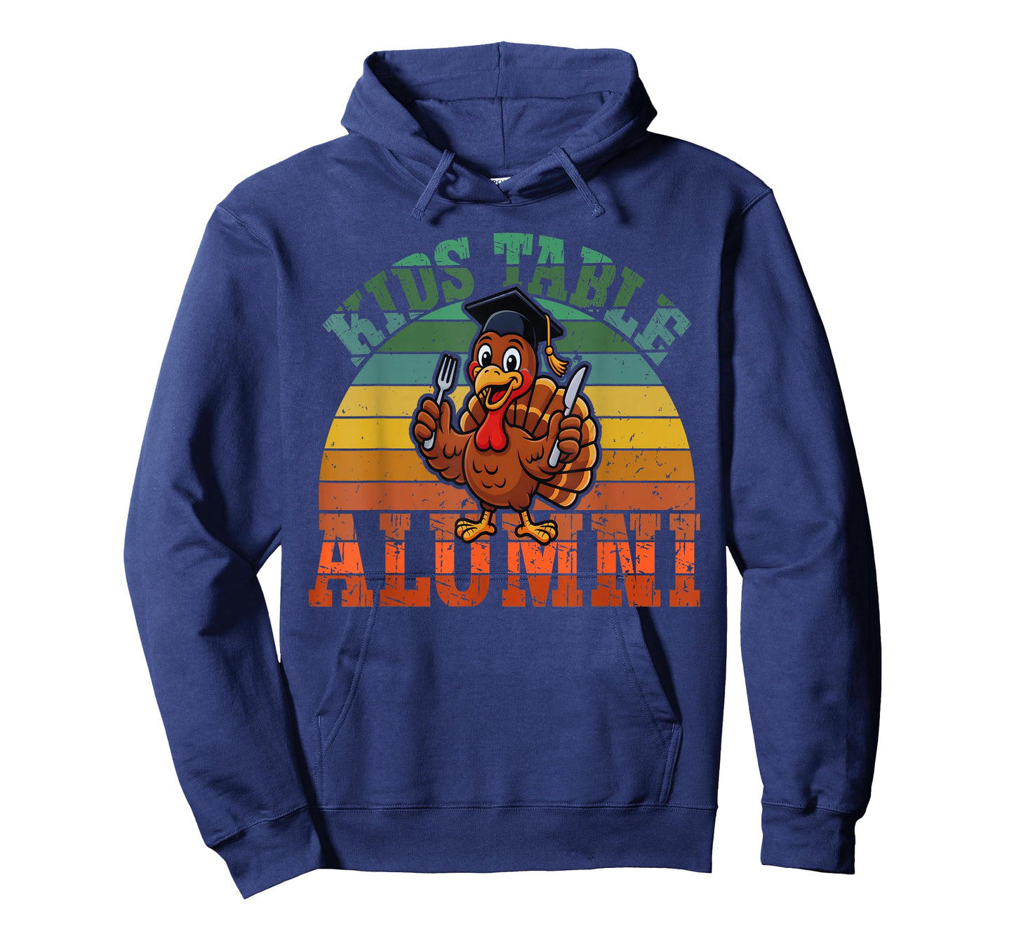 Retro Thanksgiving Turkey Graduate Kids Table Alumni Teens T-Shirt