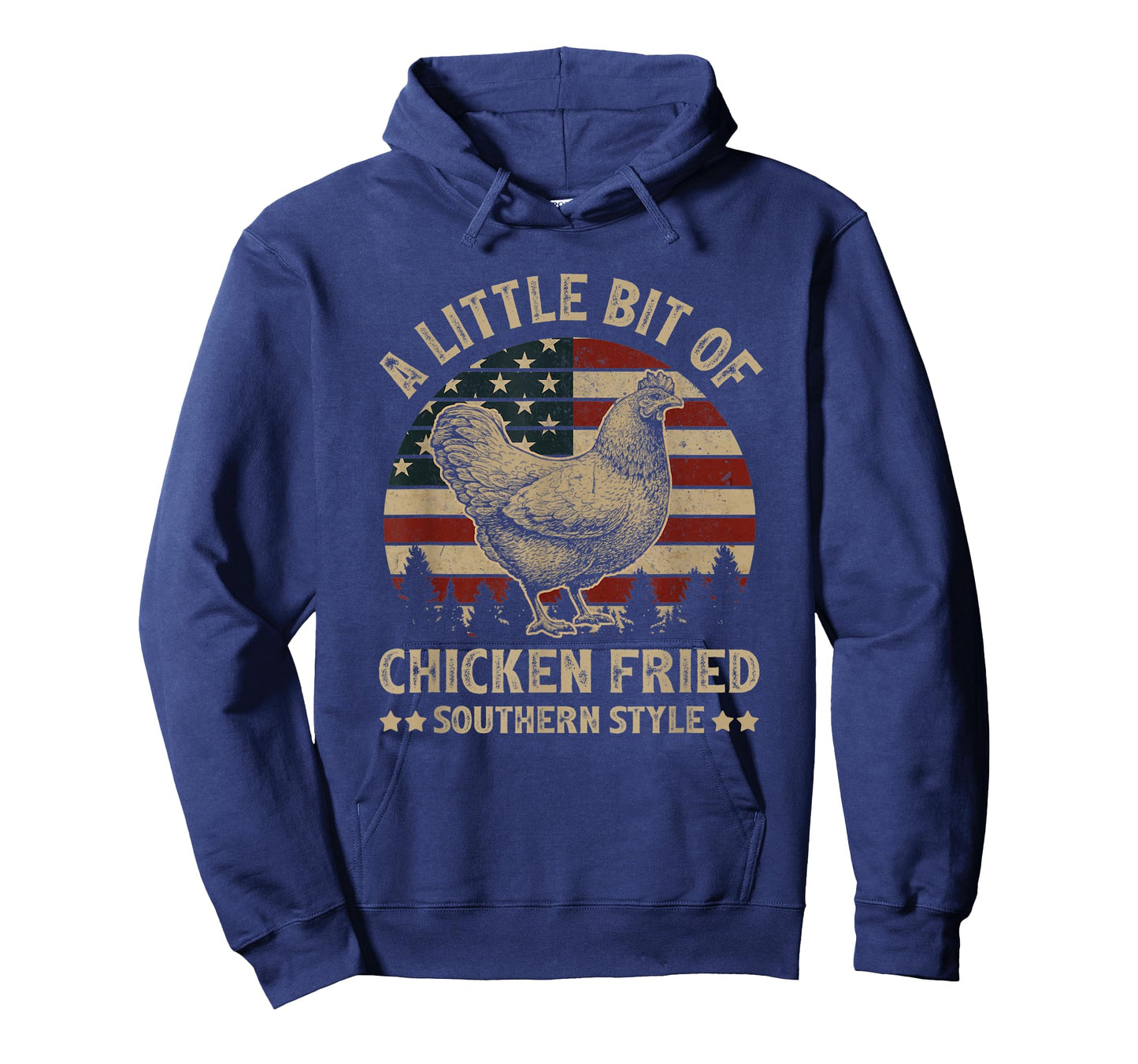 A Little Bit of Chicken Fried Southern Style USA FLag T-Shirt for Women Men