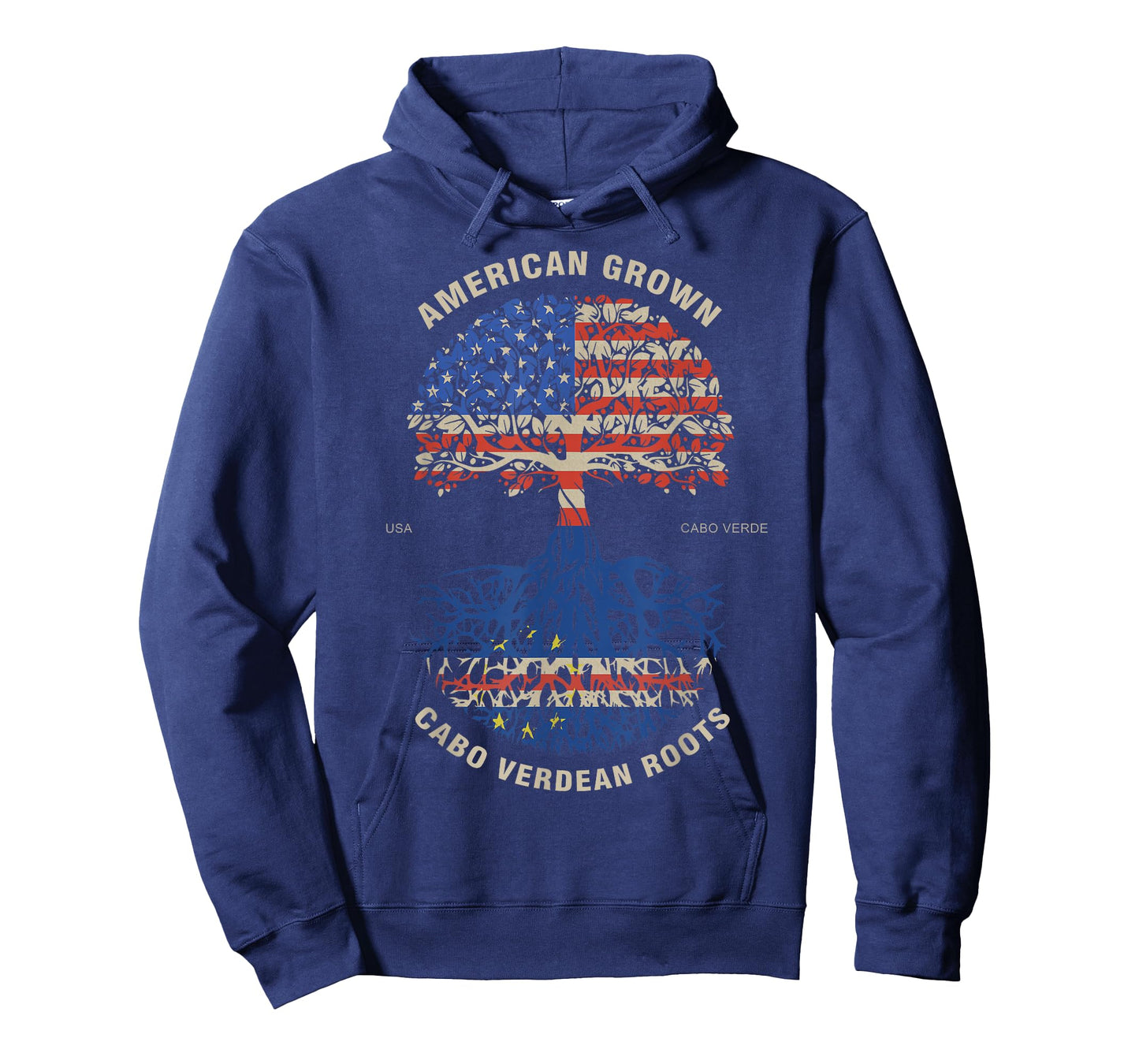 American Grown Cabo Verdean Roots Cape Verde Flag T-Shirt