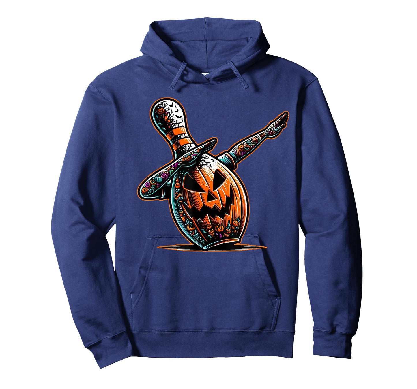 Dabbing Bowling Pin Bowler Jack O Lantern Spooky Halloween T-Shirt