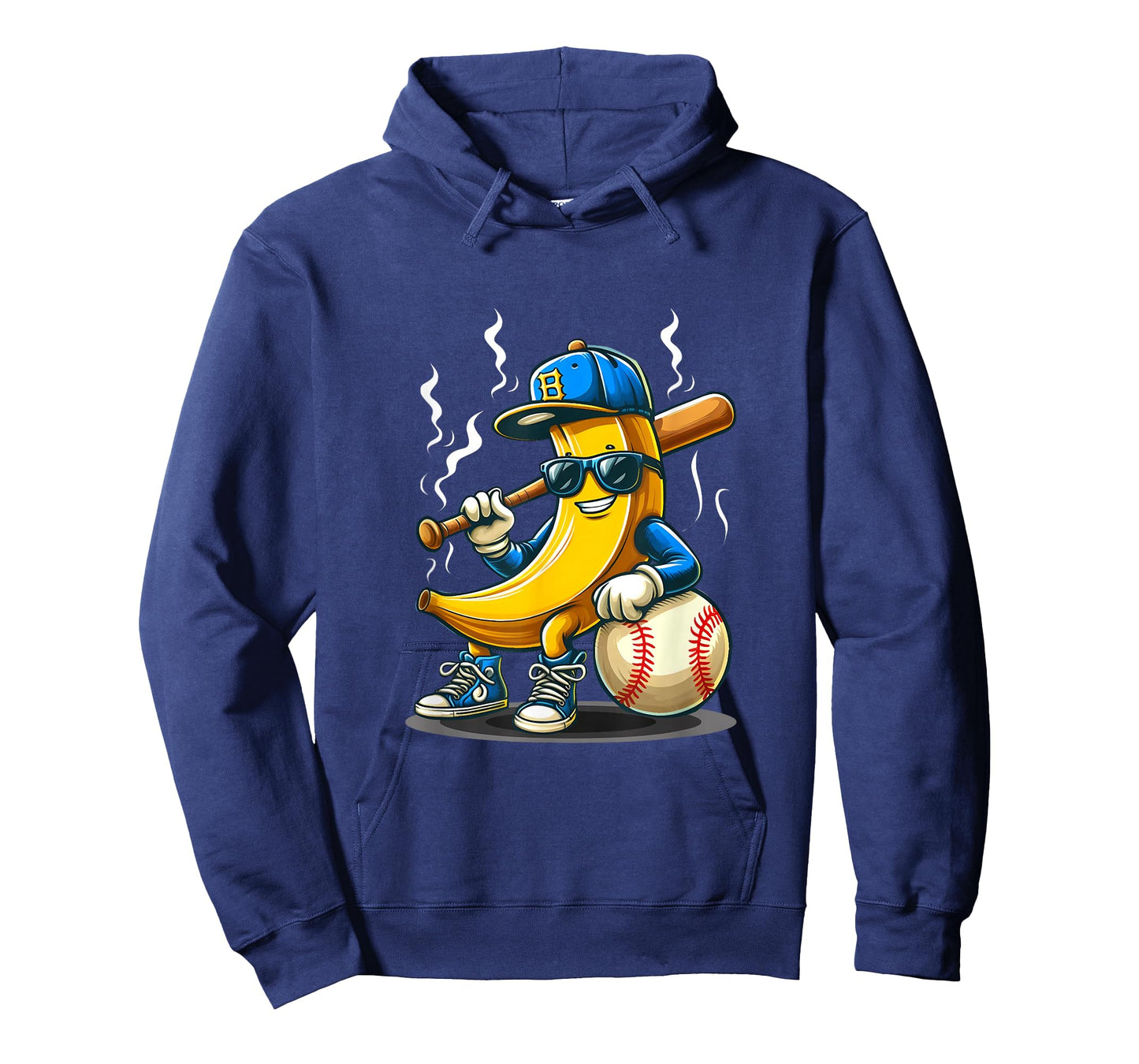 Banana Wearing Sunglasses Hat Playing Baseball Player Fruit T-Shirt