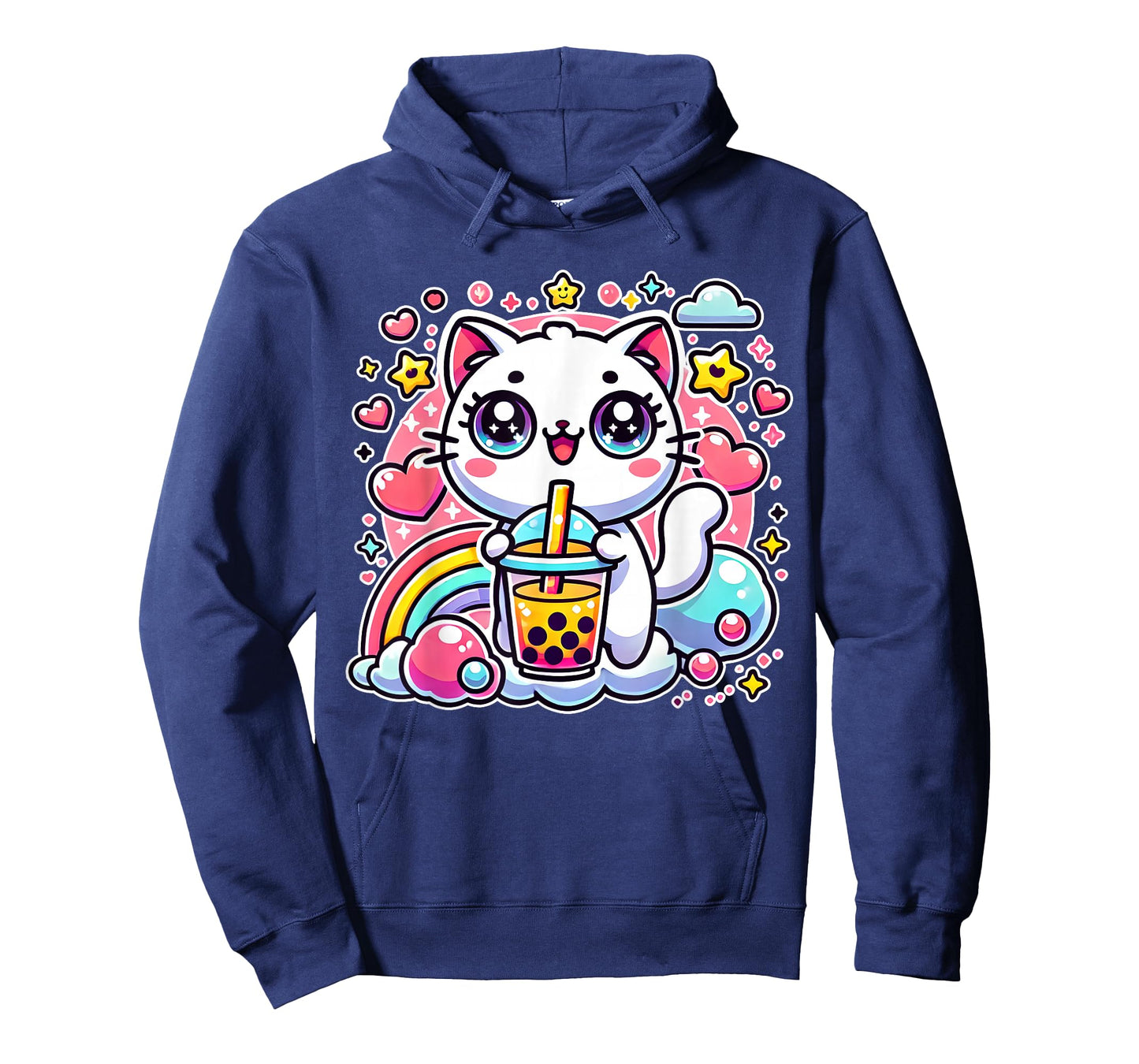 Cute Cat Boba Tea Bubble Tea Anime Kawaii Neko Gift Idea T-Shirt