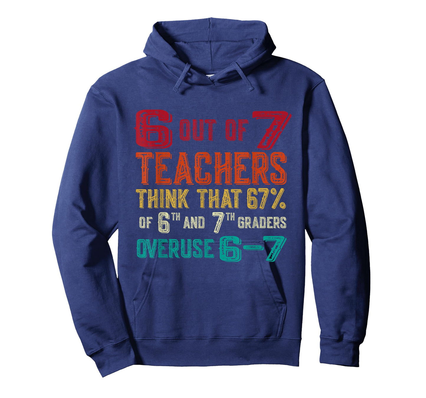 6 Out of 7 Teachers Think That 67% of 6th and 7th Graders T-Shirt