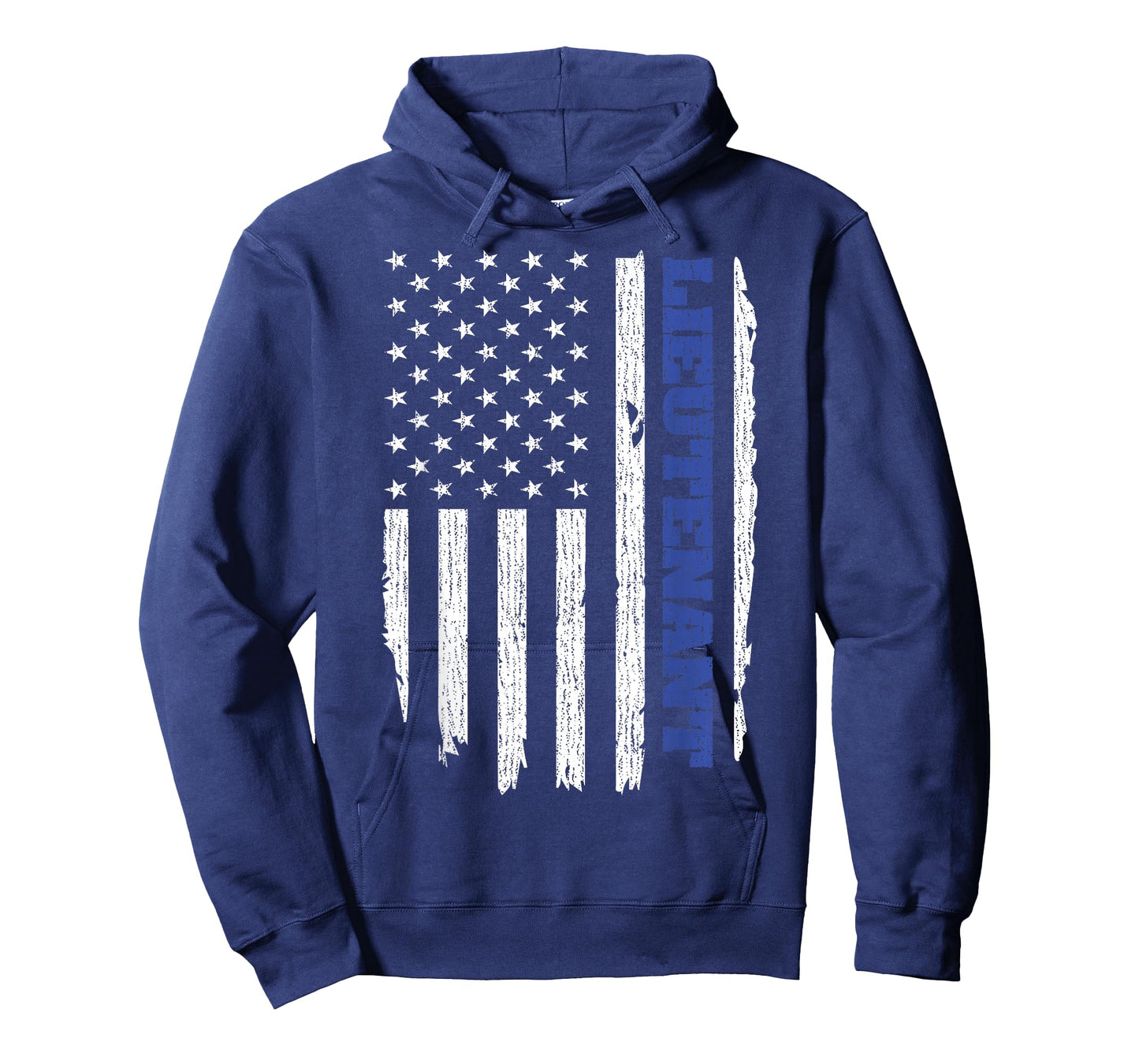 Police Lieutenant American Flag USA Thin Blue T-Shirt