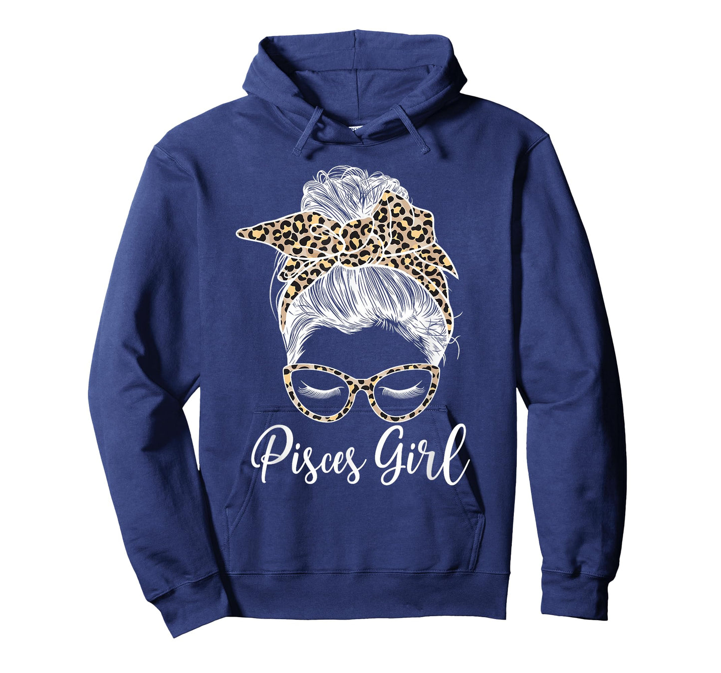 Pisces Girl Messy Bun Pisces Zodiac Sign Pisces Birthday T-Shirt