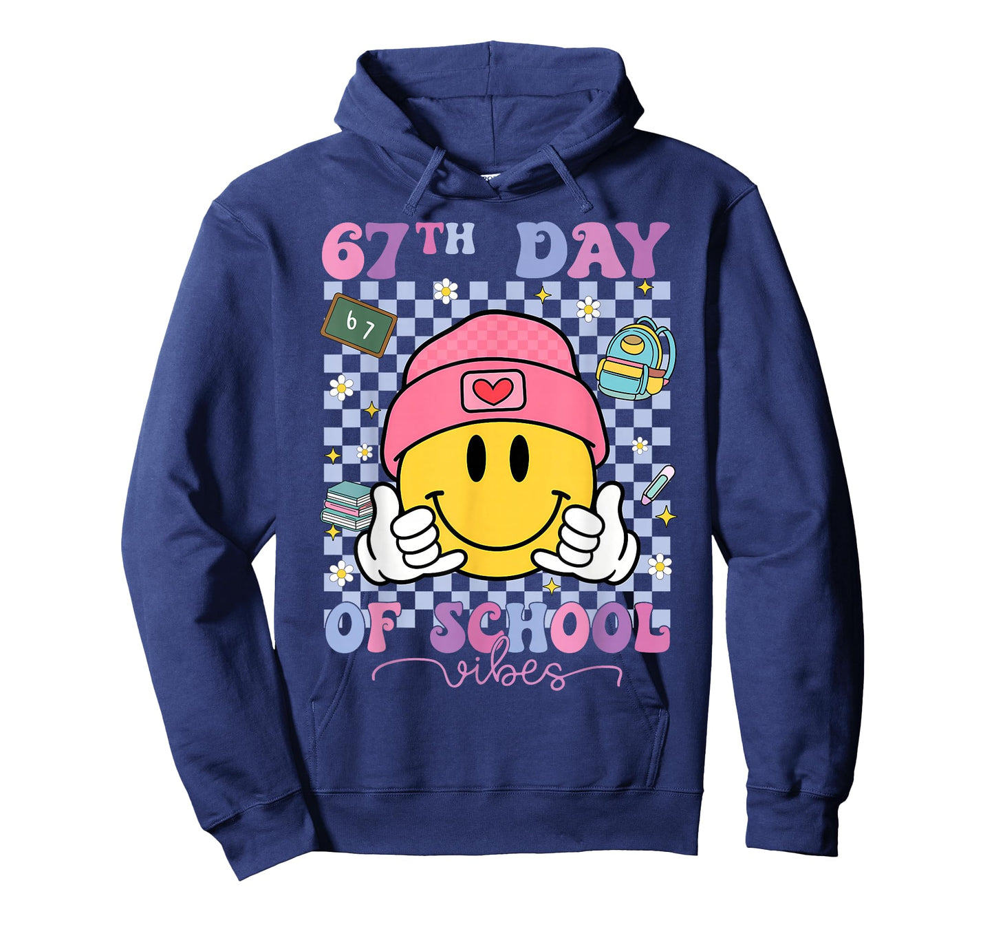 67th Day of School Vibes Funny Six Seven 100th Day of School T-Shirt