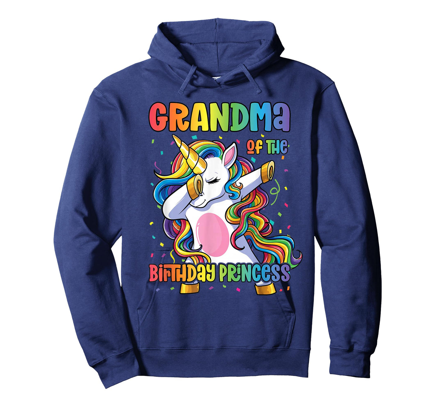 Grandma of The Birthday Princess Girl Dabbing Unicorn T-Shirt