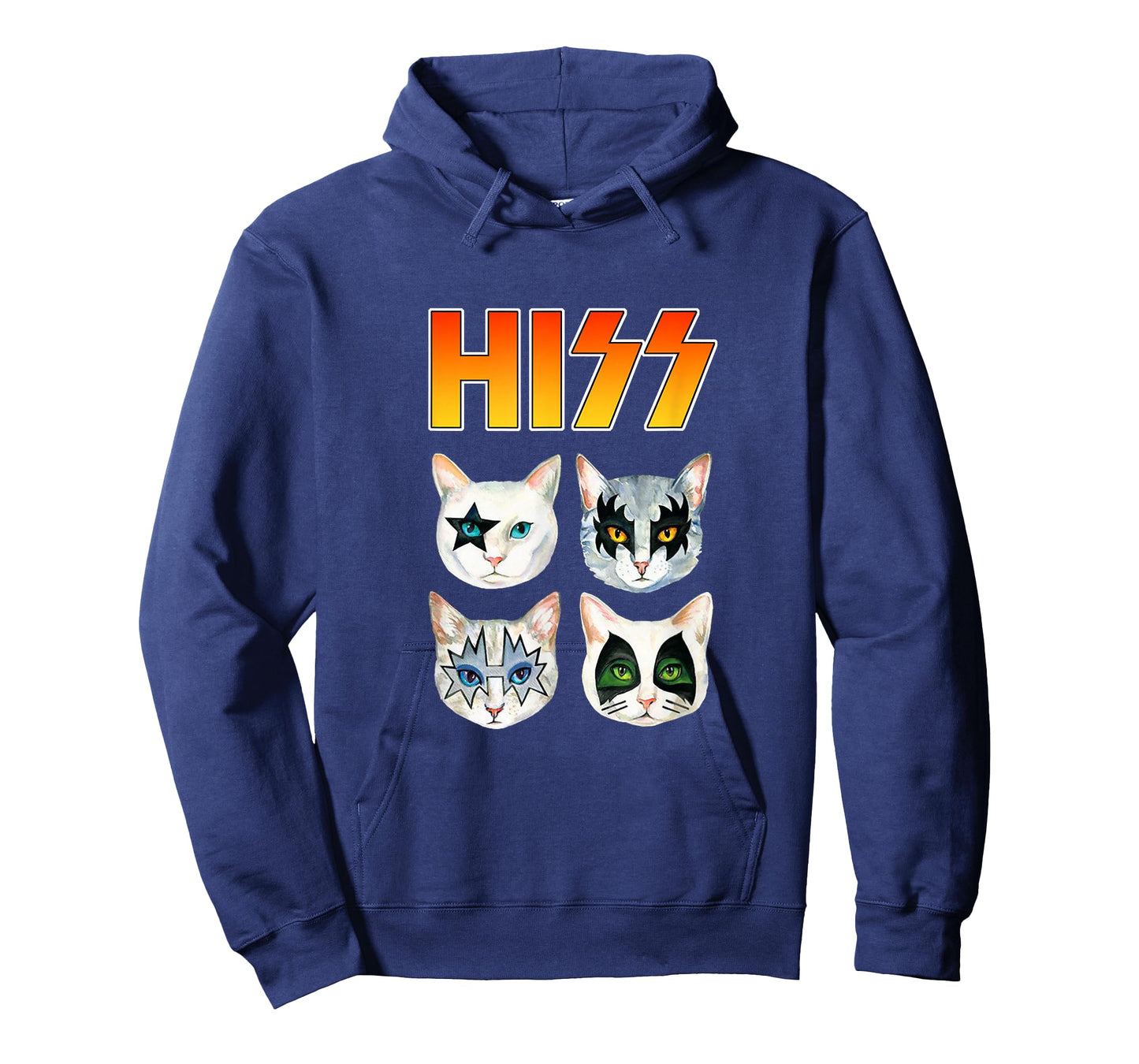 HISS Cat Kitten Meow Rocker Parody Band Funny Cat Lover Men Women Girls Kids T-Shirt
