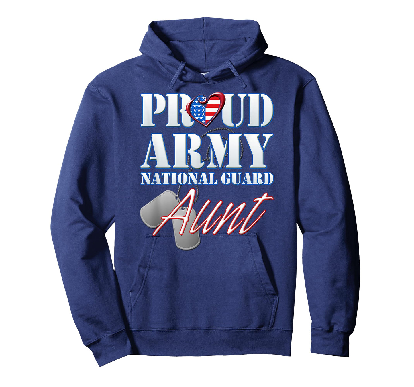 Proud Army National Guard Aunt USA Heart Flag Shirt T-Shirt