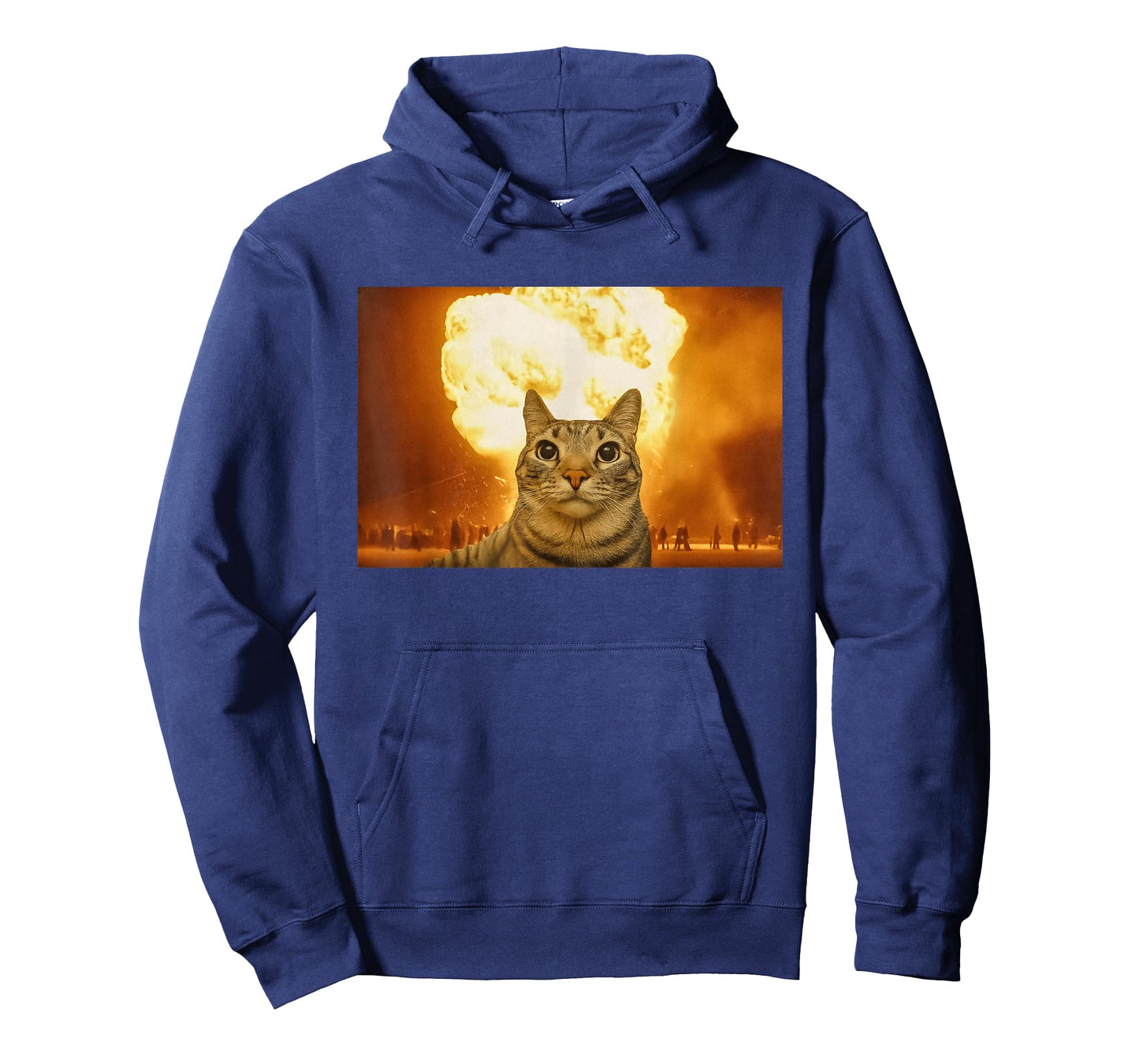 Funny Cat Explosion Meme Brain Rot Men Women Humor T-Shirt