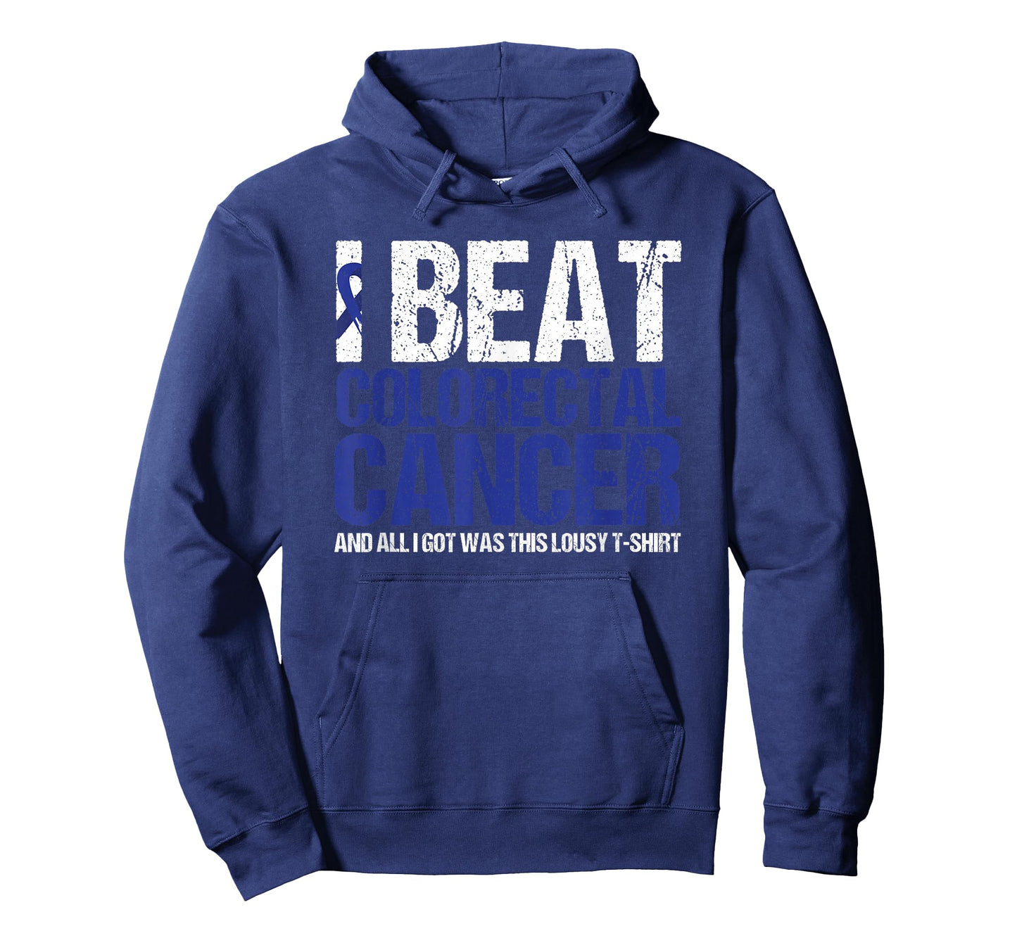 Colorectal Cancer Survivor Gifts I Beat Colon Cancer Blue T-Shirt