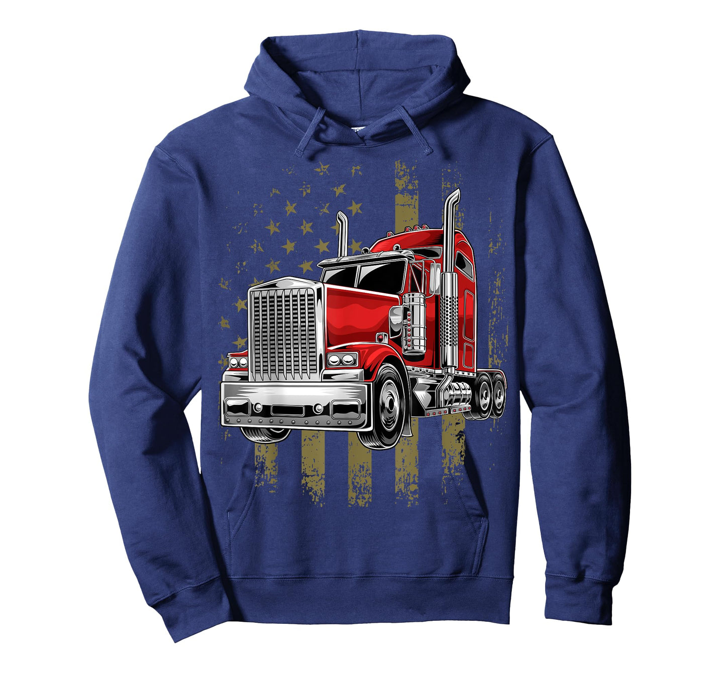 Patriotic Truck Driver American Flag Shirt Trucker Gifts Men T-Shirt
