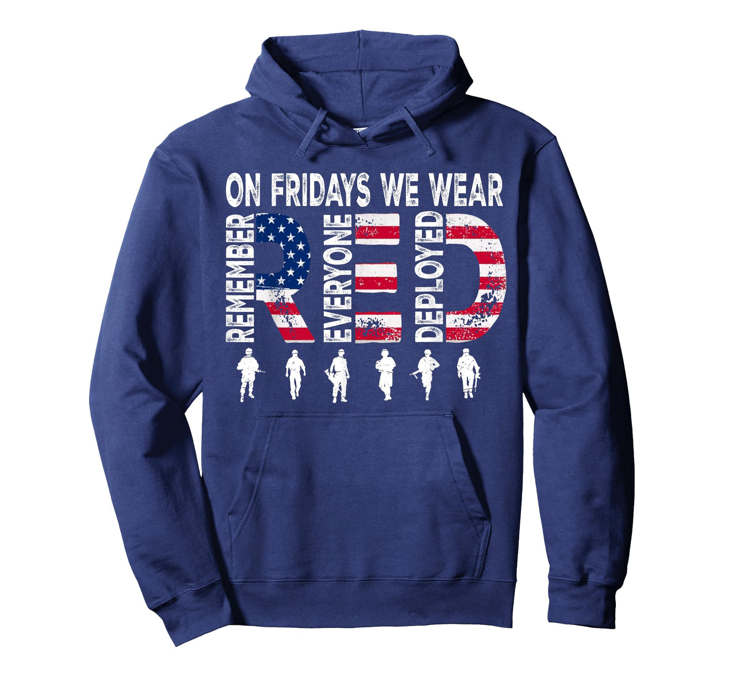 On Friday We Wear Red Friday Military Support troops US Flag T-Shirt