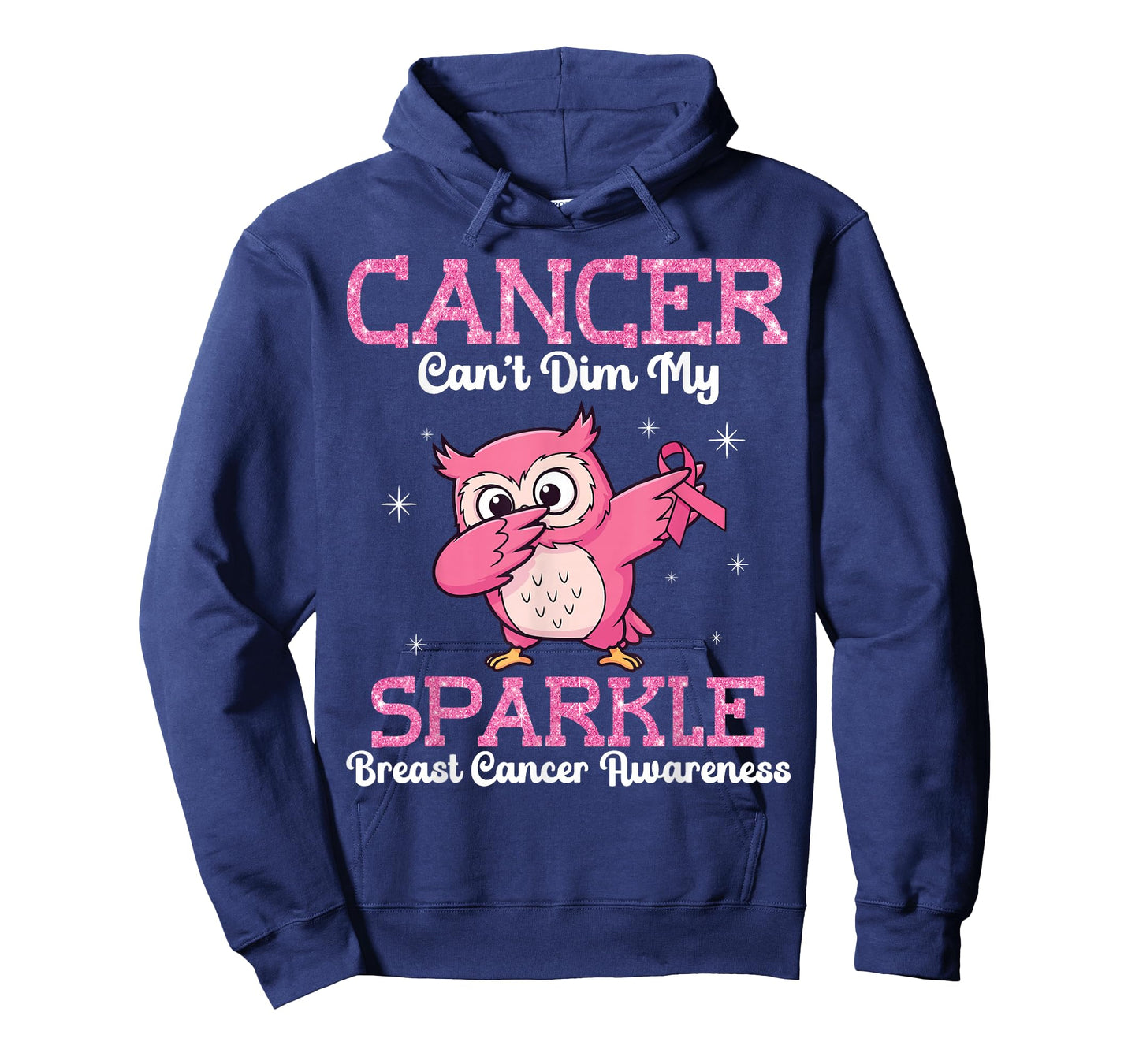 Cute Owl Dabbing Cancer Can’t Dim Me Breast Cancer Awareness T-Shirt