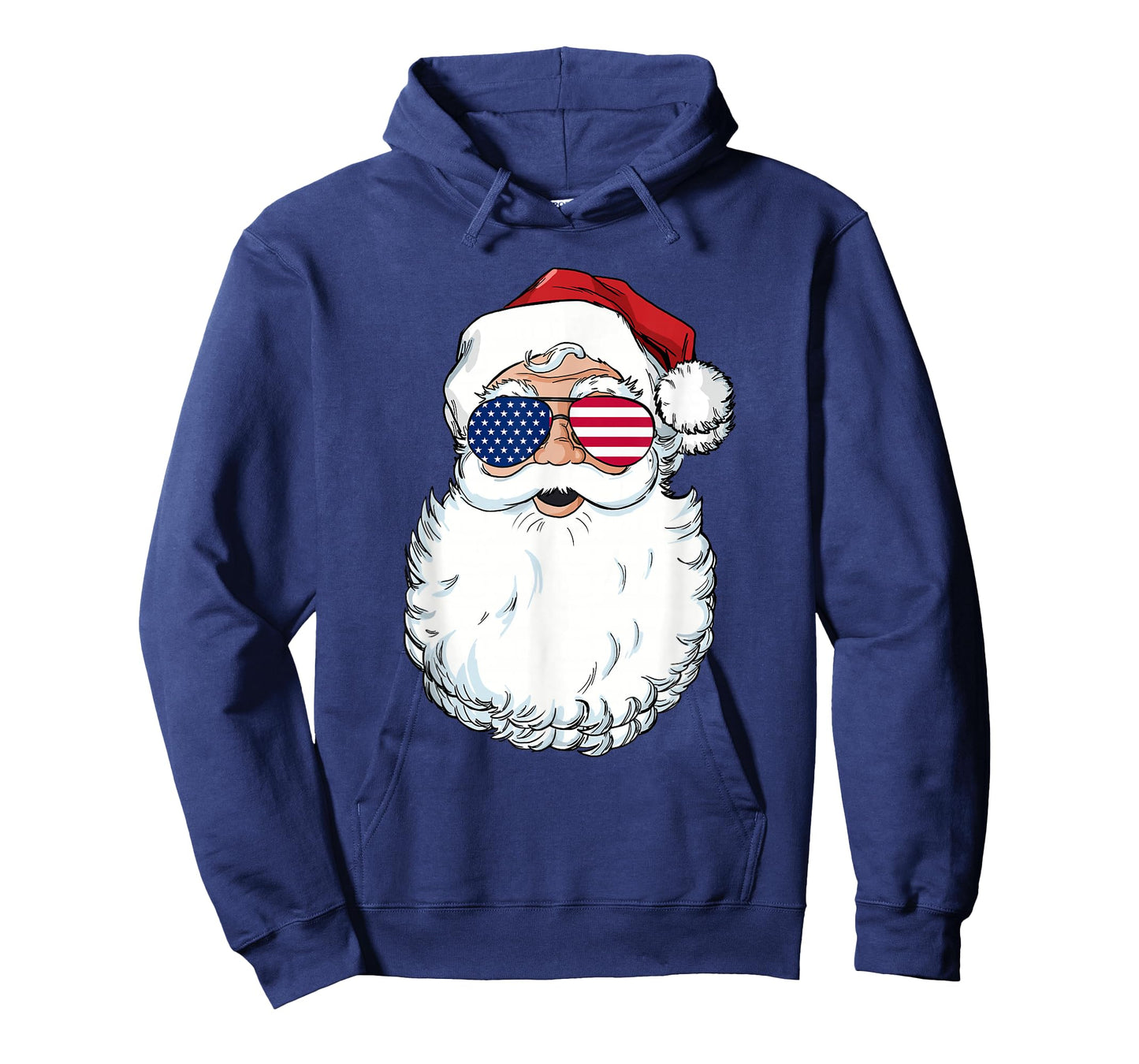 Santa Claus Patriotic USA Sunglasses Christmas in July Santa T-Shirt