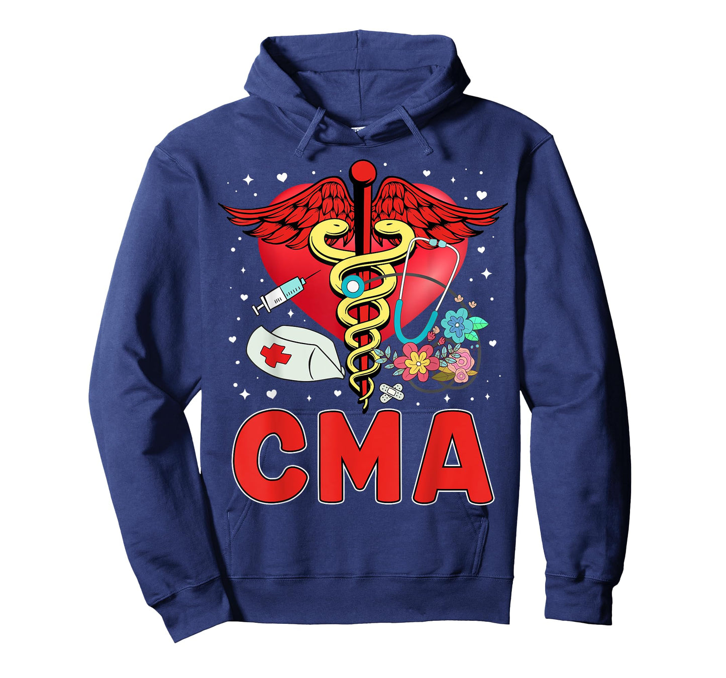 Cute CMA Shirt For Women Caduceus Stethoscope Heartbeat T-Shirt
