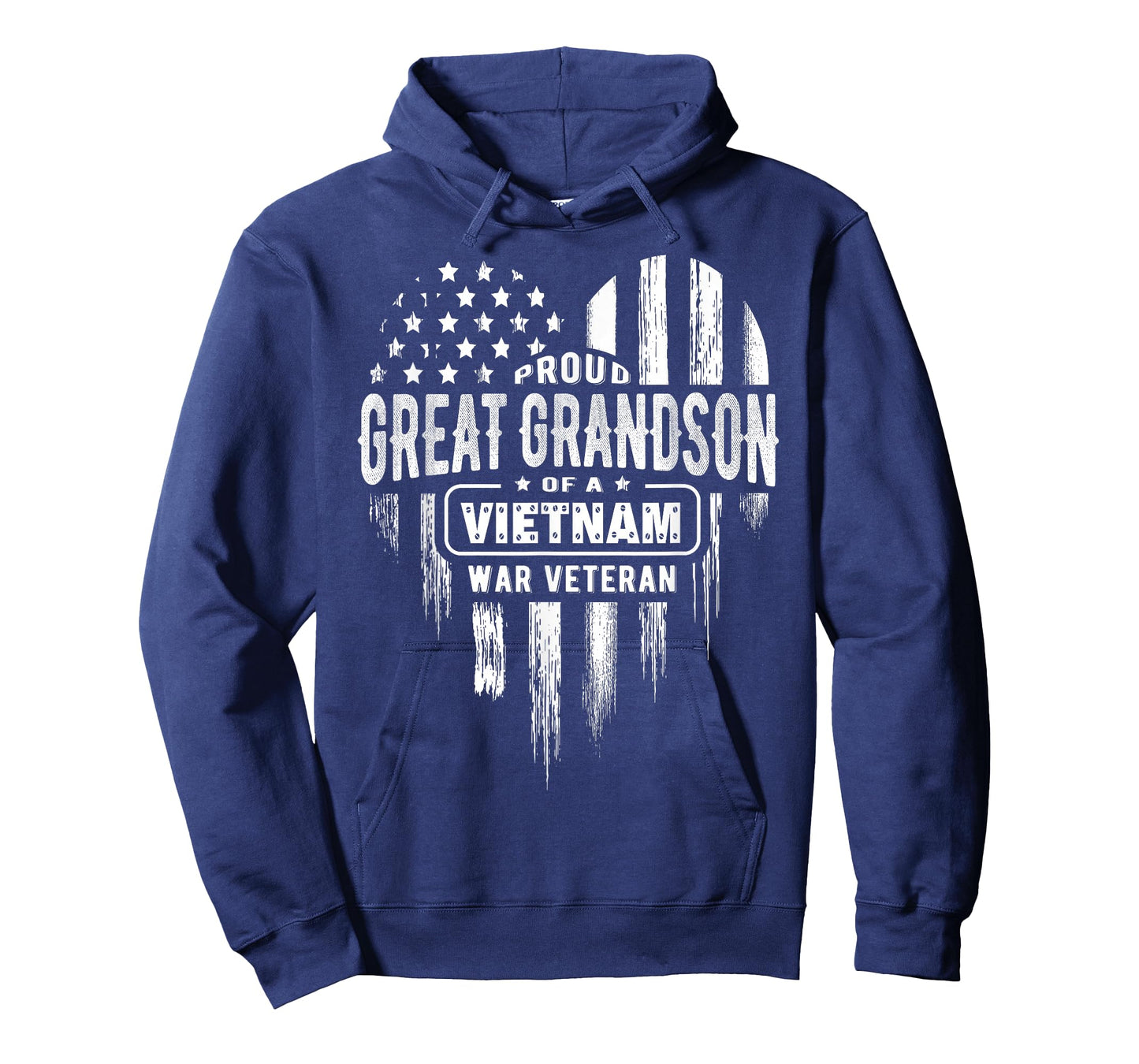 Proud Great Grandson Vietnam War Veteran American Flag Heart T-Shirt