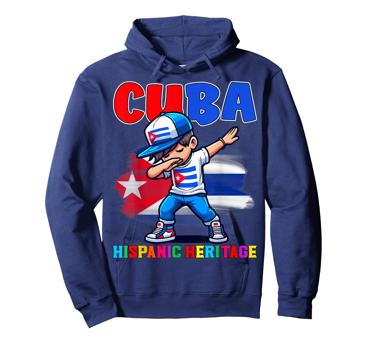 Cuba Dabbing Kid Hispanic Heritage Celebration for Kids T-Shirt