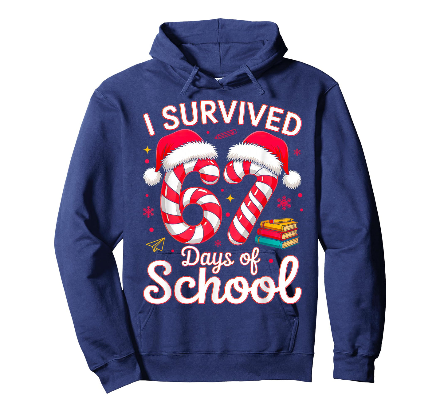 I Survived 67 Days of School Six Seven 6 7 Meme 67 Christmas T-Shirt