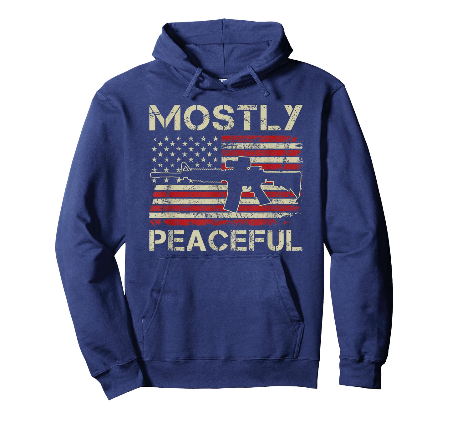 Mostly Peaceful - 2nd Amendment Pro Guns AR15 USA Funny Gun T-Shirt