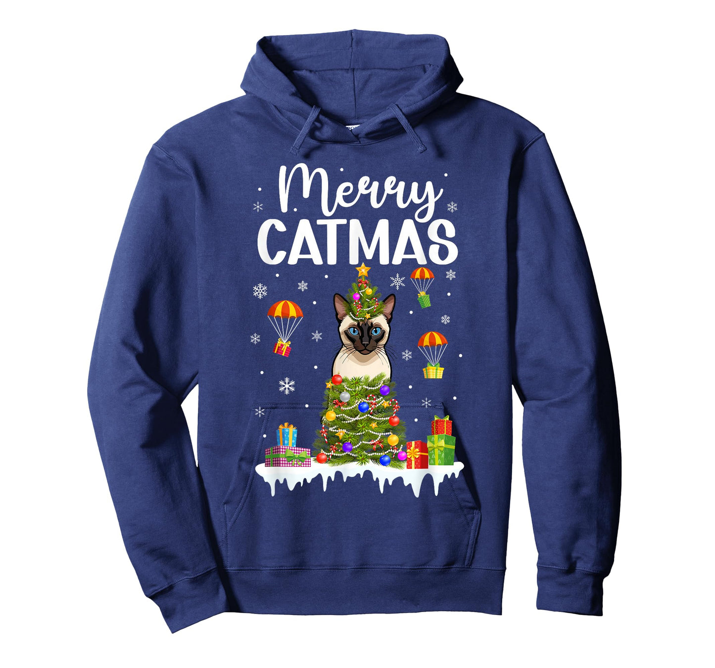 Merry Catmas Siamese Christmas Siamese Cat Xmas Party T-Shirt