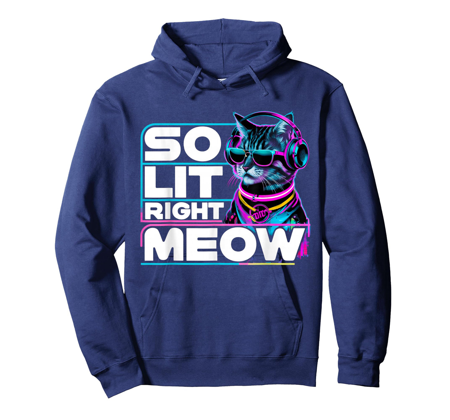 DJ Cat So Lit Right Meow EDM Techno Rave Party Festival 2025 T-Shirt