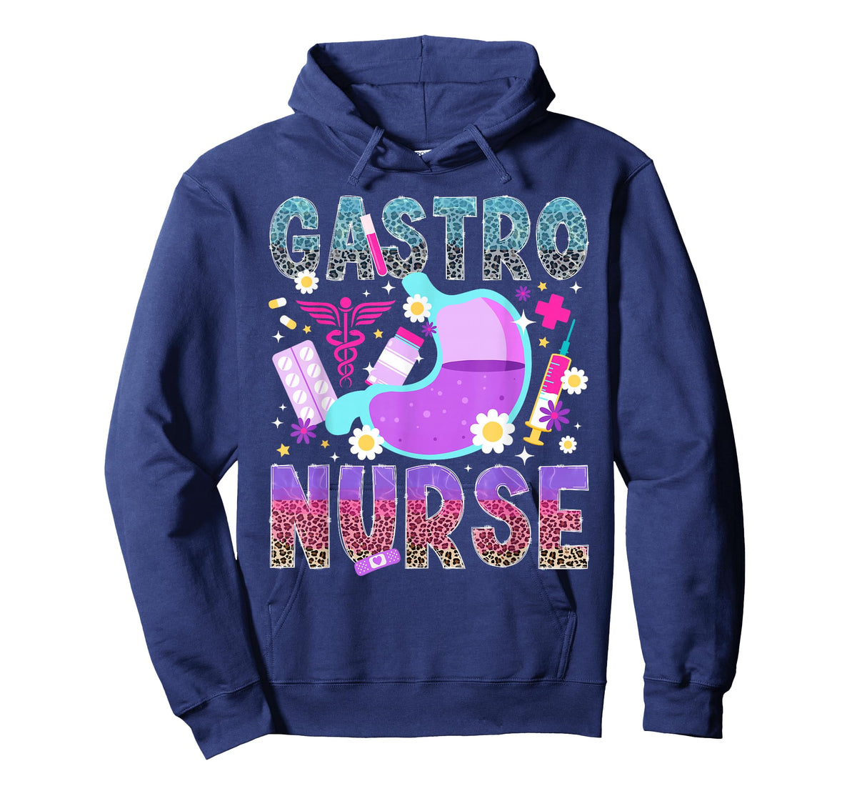 Gastro Nurse Leopard GI Nurse Gastroenterology Nurse T-Shirt