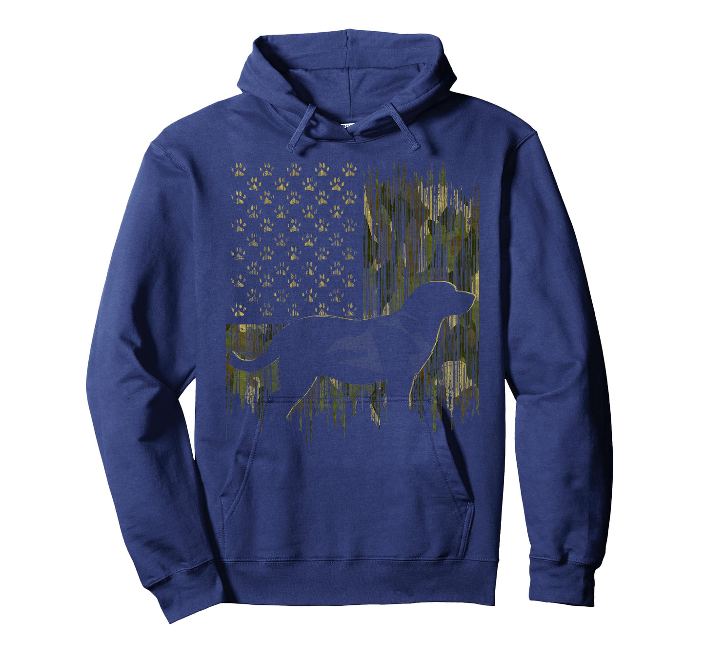 Vintage Camouflage USA Flag Love Labrador Dog Lab Silhouette T-Shirt