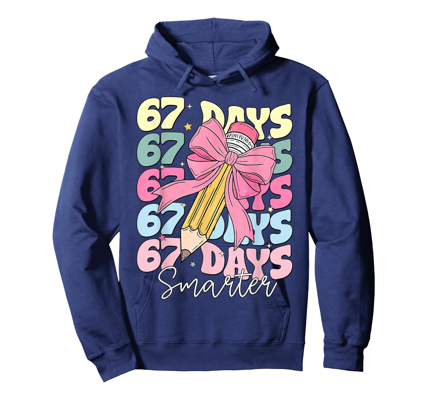 67th Day of School 67 Days Smarter Coquette Bow Teacher T-Shirt