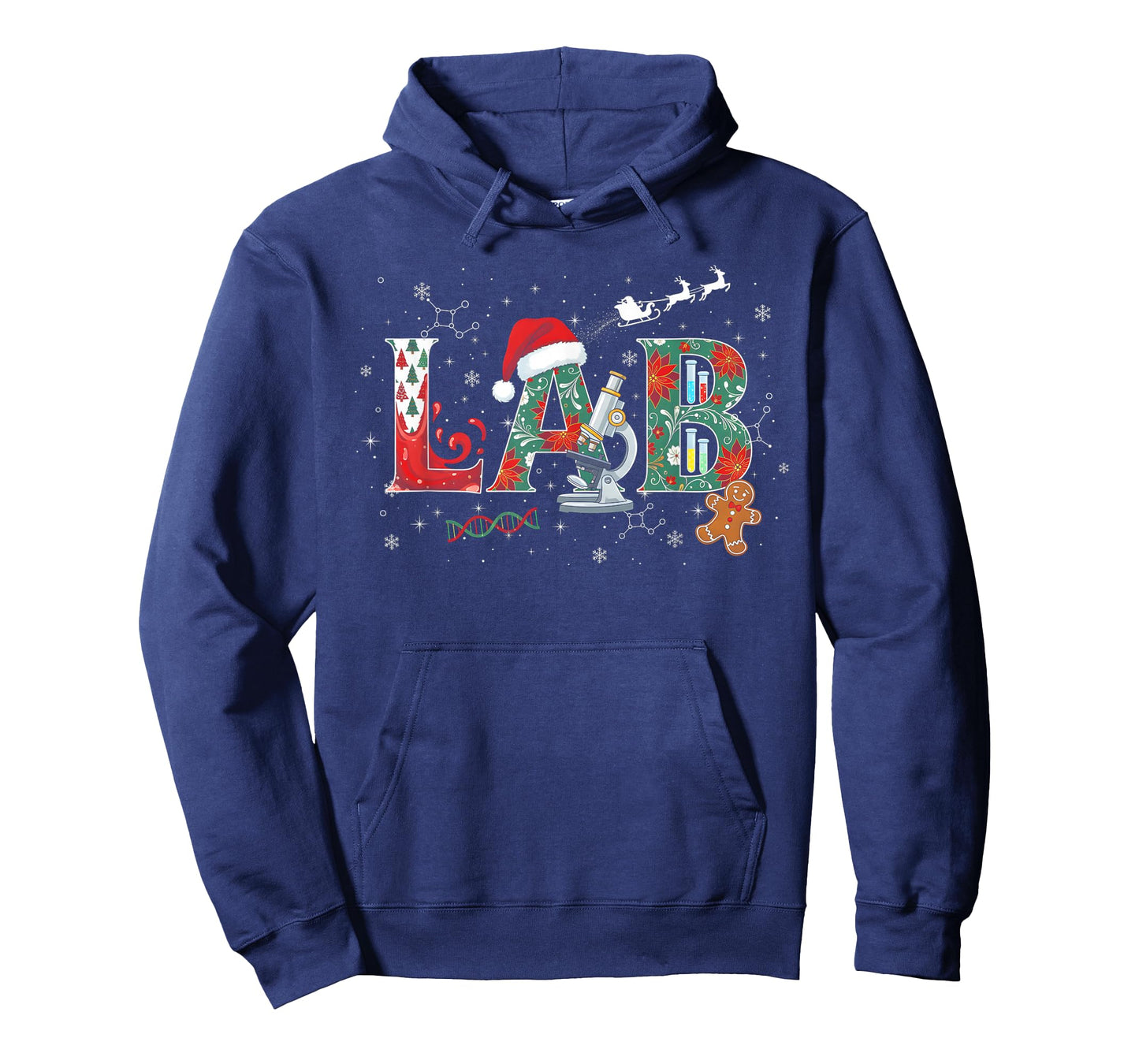 Lab Christmas Laboratory Technician Science Xmas Scientist T-Shirt