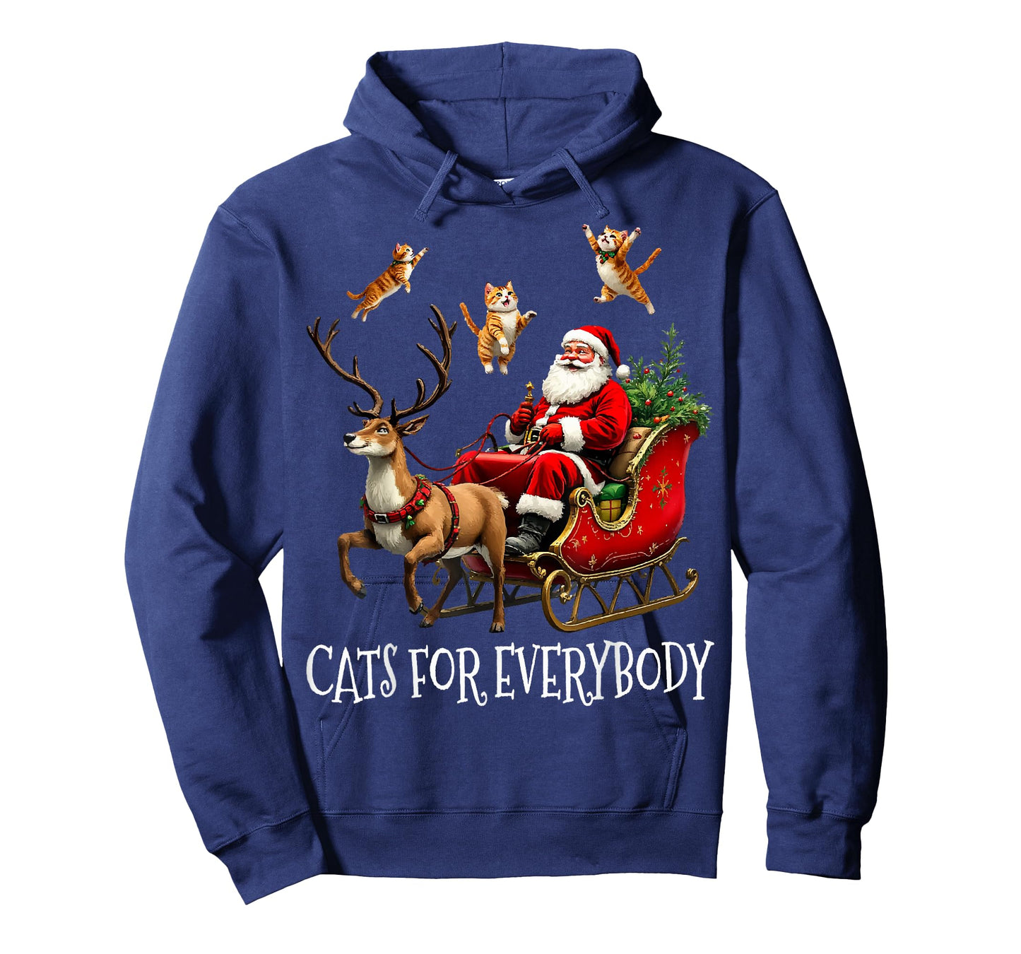 Cats For Everybody Christmas Cat Funny Xmas Santa T-Shirt