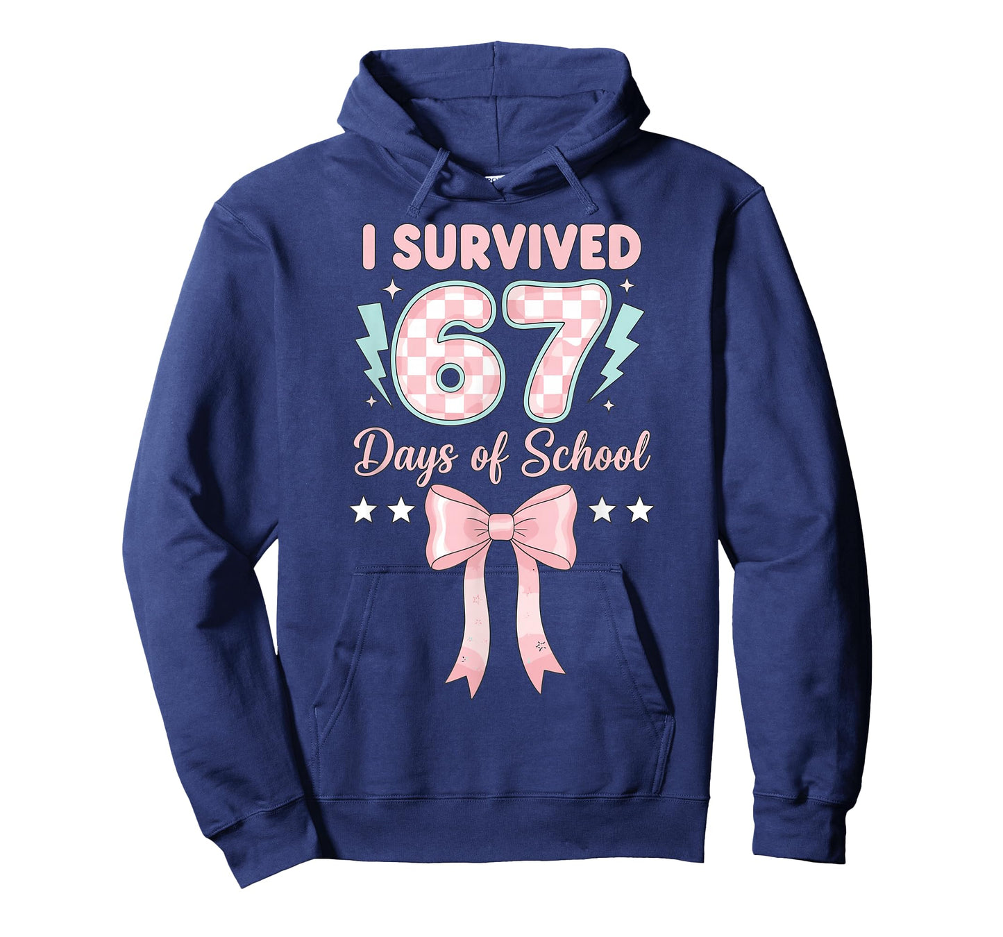I Survived 67 Days Coquette Pink Bow Six Seven Meme Girl T-Shirt