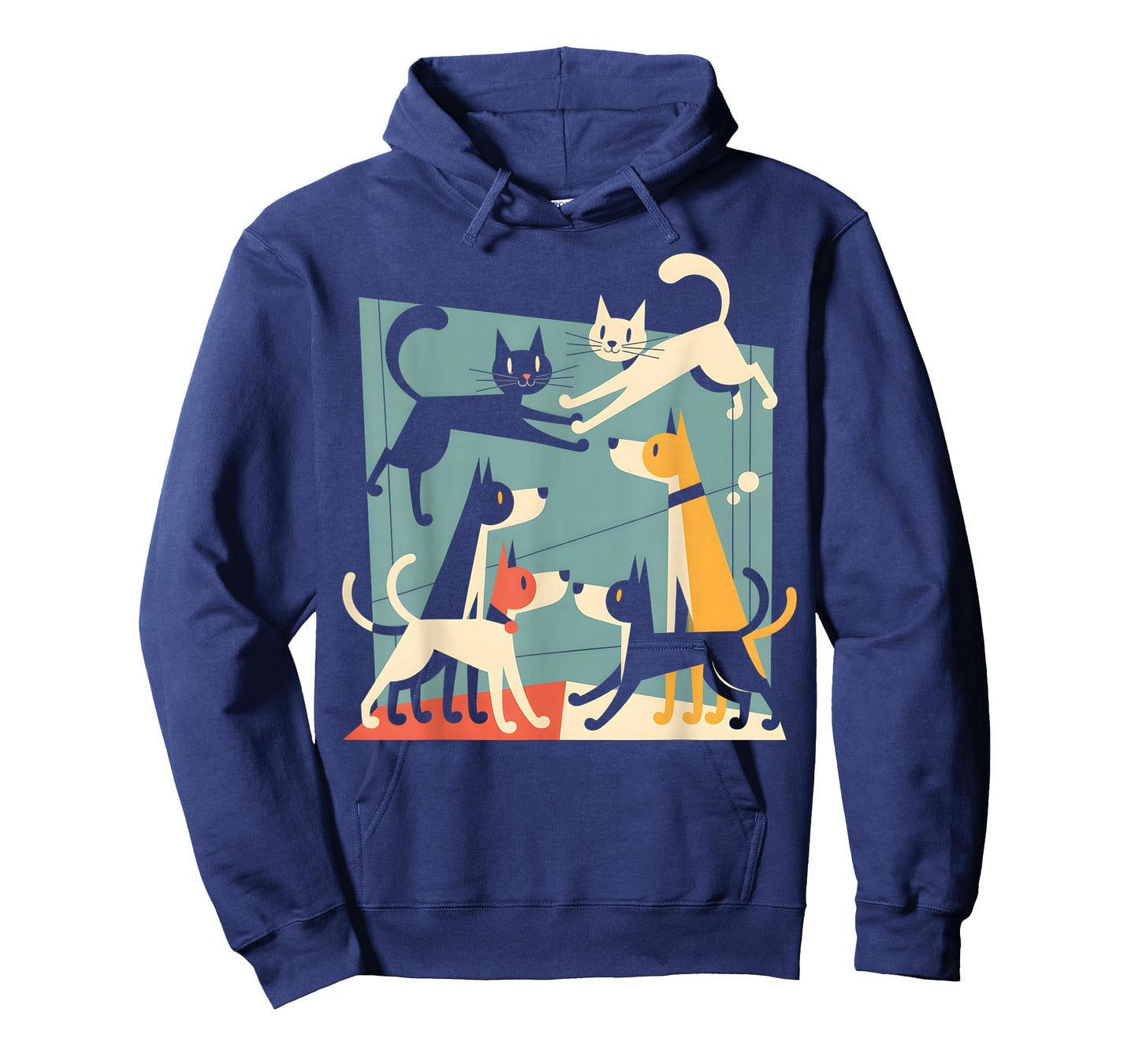 Retro Mid-Century Modern Dogs Cats 50s 60s Style T-Shirt