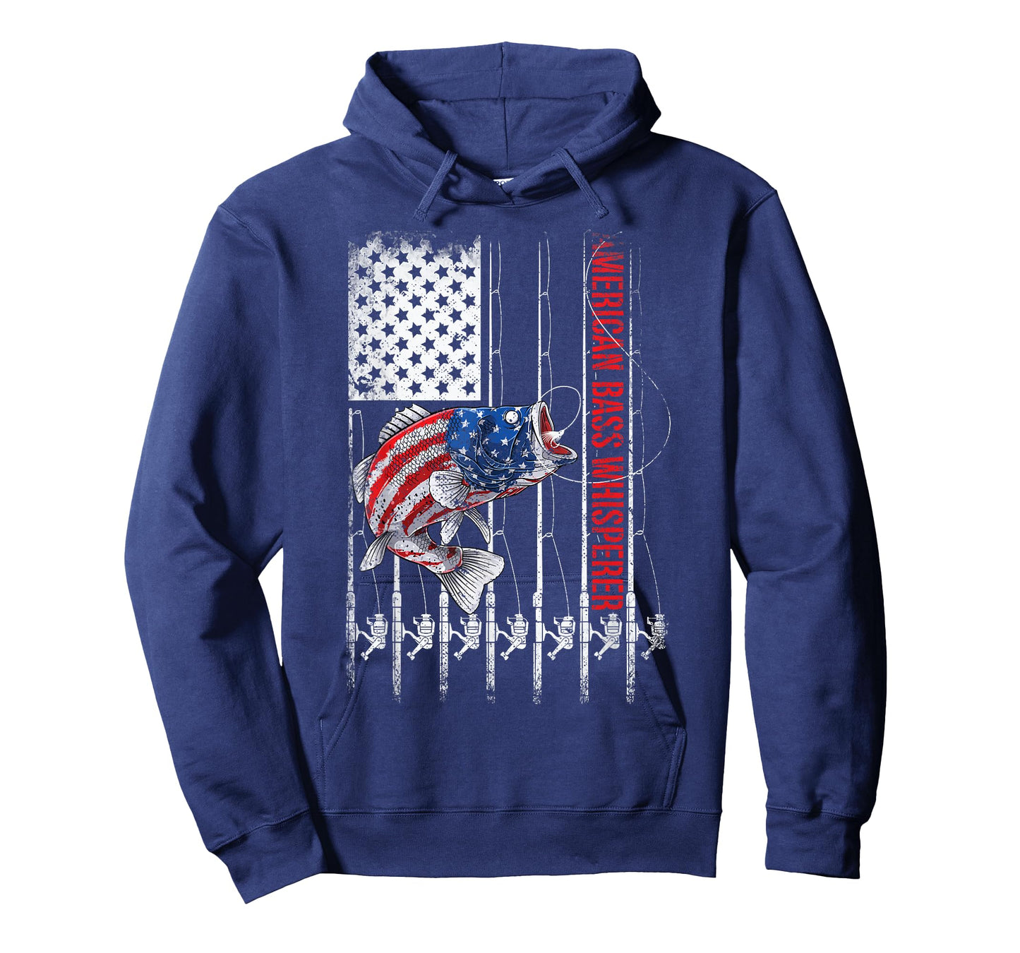 American Flag Bass Whisperer Fisherman T-Shirt